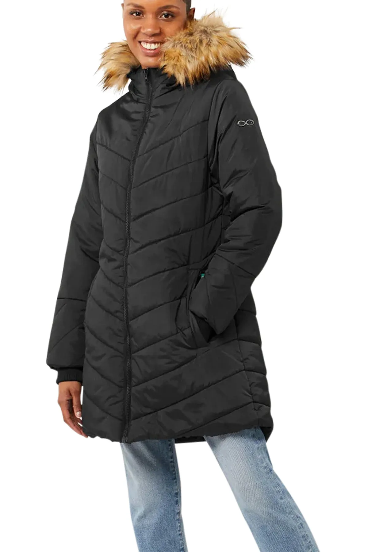 Fur Trimmed Hood Waterproof Coat sold by Modern Eternity product image thumbnail 3