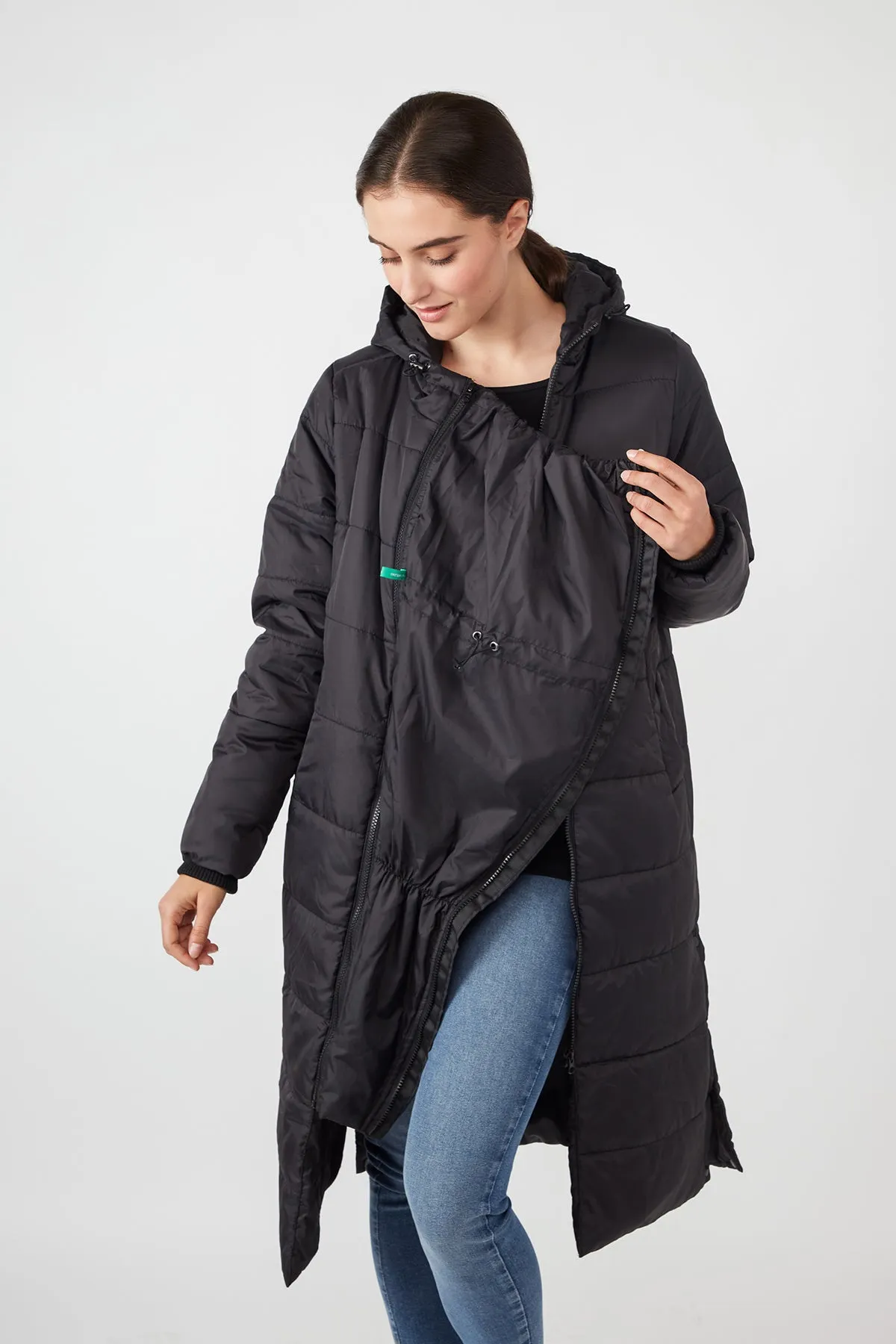 Long winter coat quilted puffer sold by Modern Eternity product image thumbnail 2