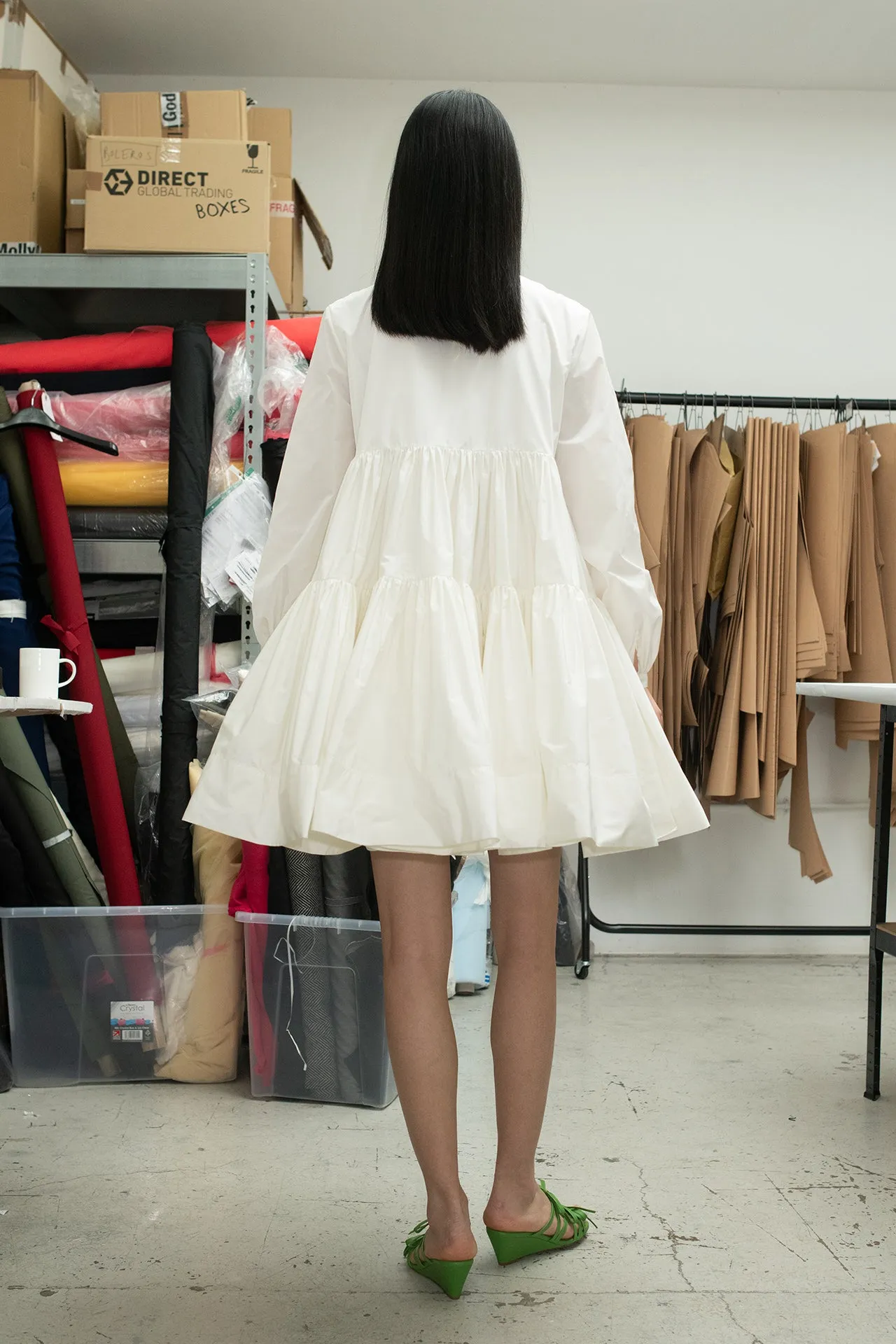 Cinnabar Dress Ivory sold by MOLLY GODDARD product image thumbnail 3