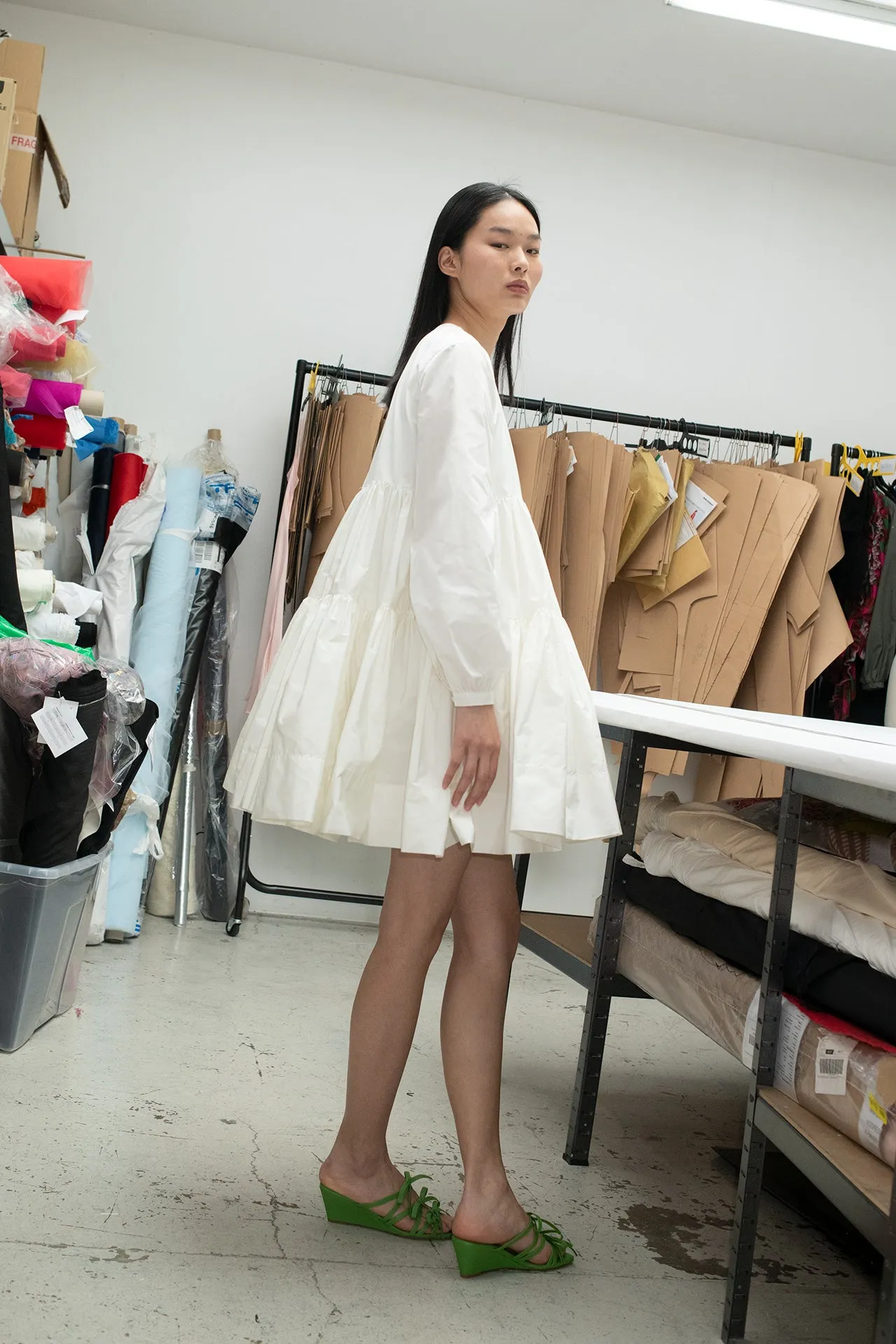 Cinnabar Dress Ivory sold by MOLLY GODDARD product image thumbnail 2