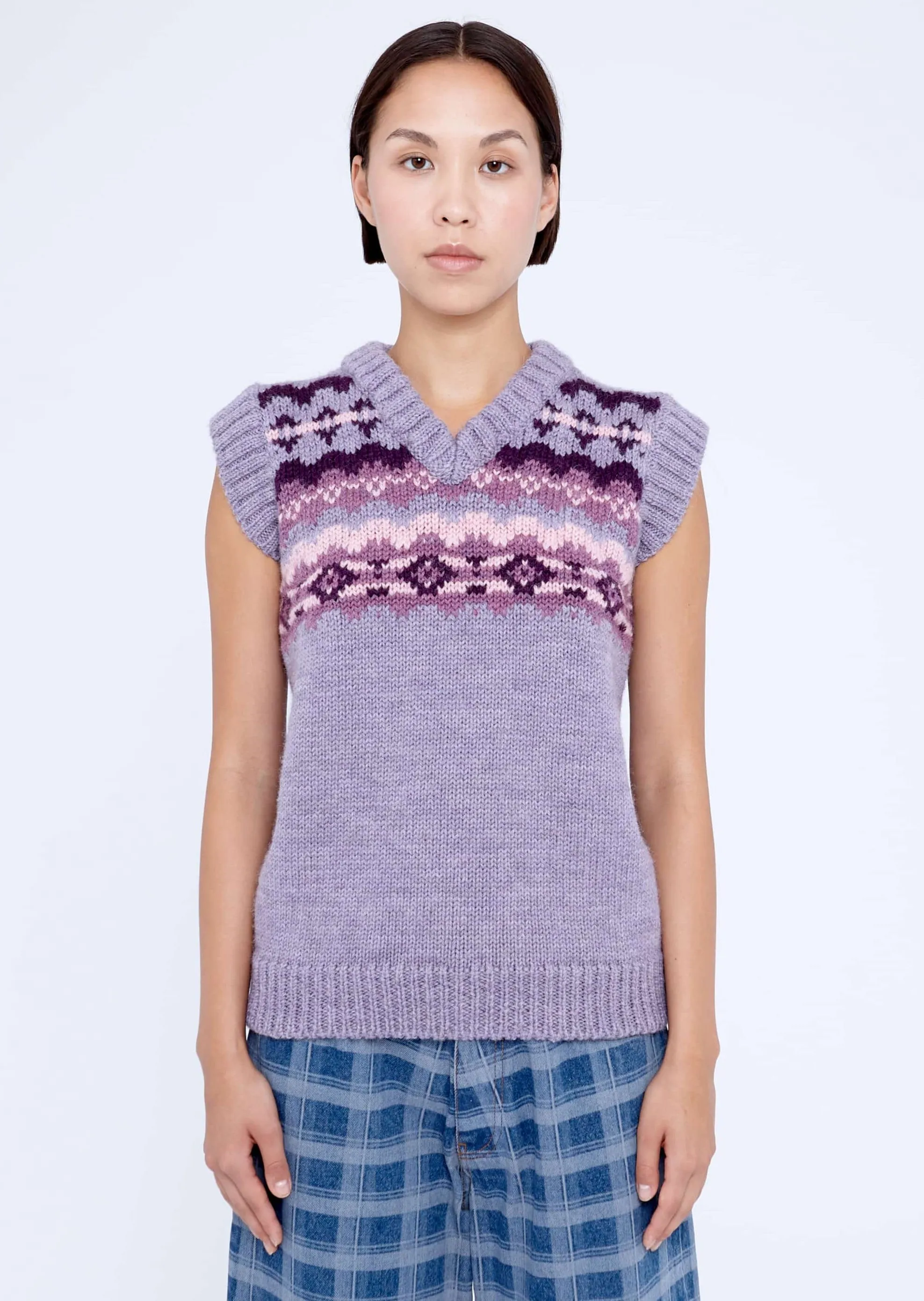 Gabi Vest Purple sold by MOLLY GODDARD product image thumbnail 3