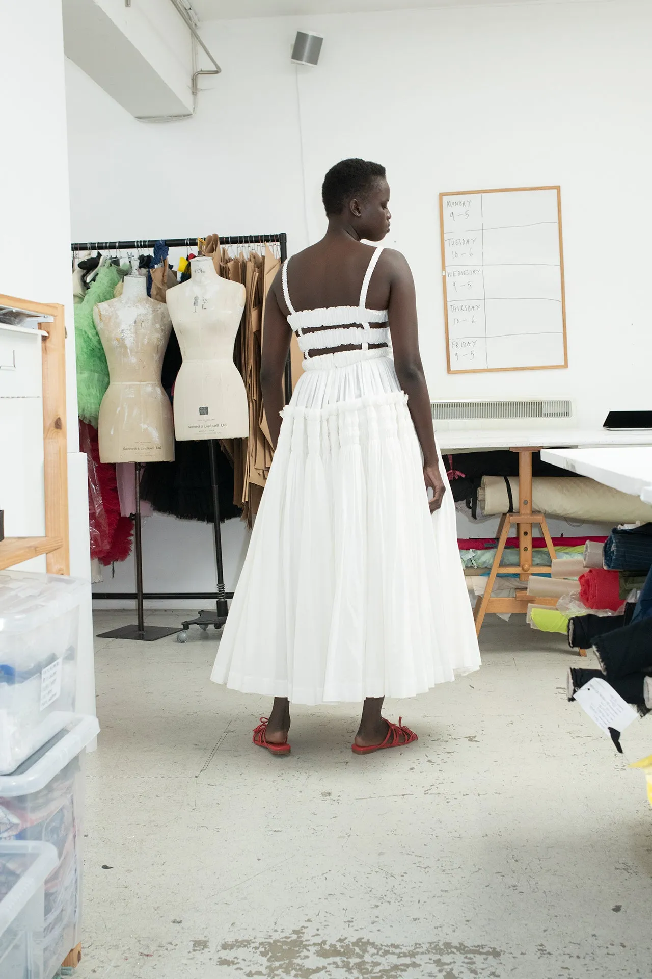 Larry Dress Ivory sold by MOLLY GODDARD product image thumbnail 2