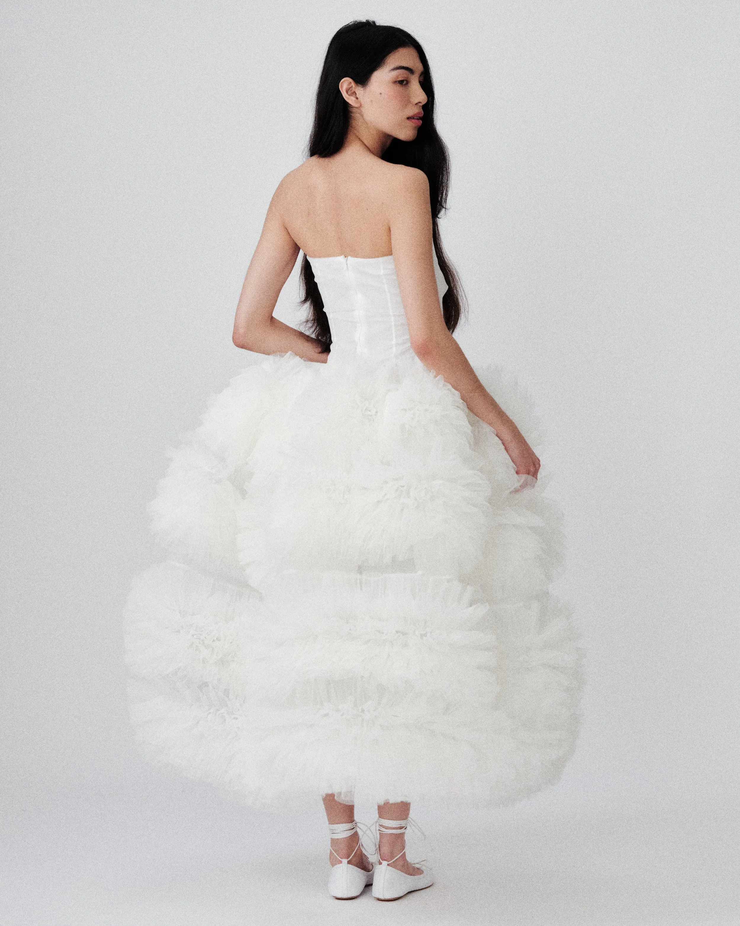 May Dress Ivory sold by MOLLY GODDARD product image thumbnail 2