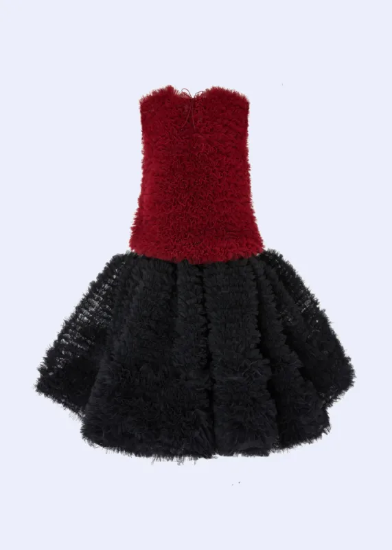 Perry Dress Burgundy Black sold by MOLLY GODDARD