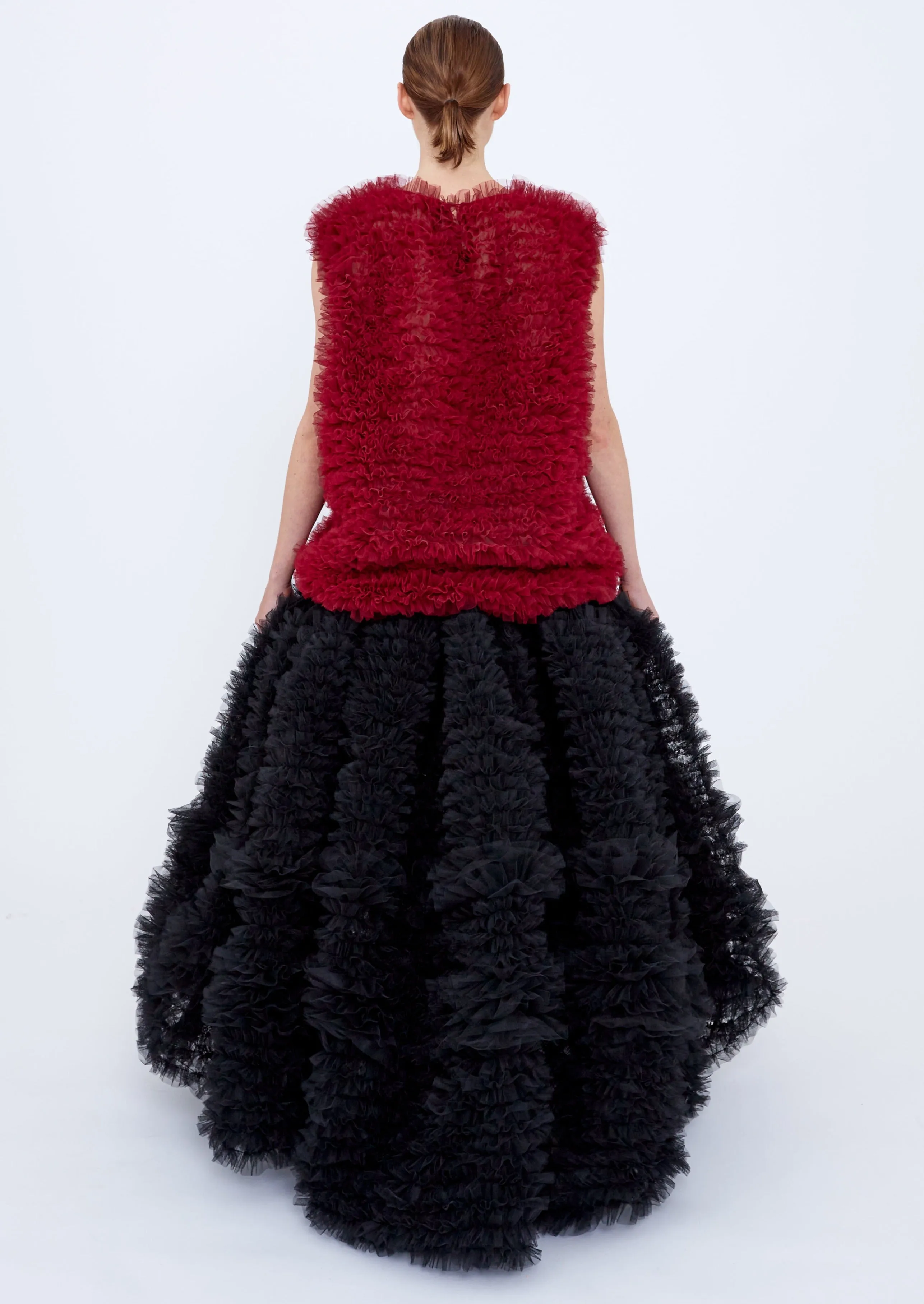 Perry Dress Burgundy Black sold by MOLLY GODDARD product image thumbnail 4