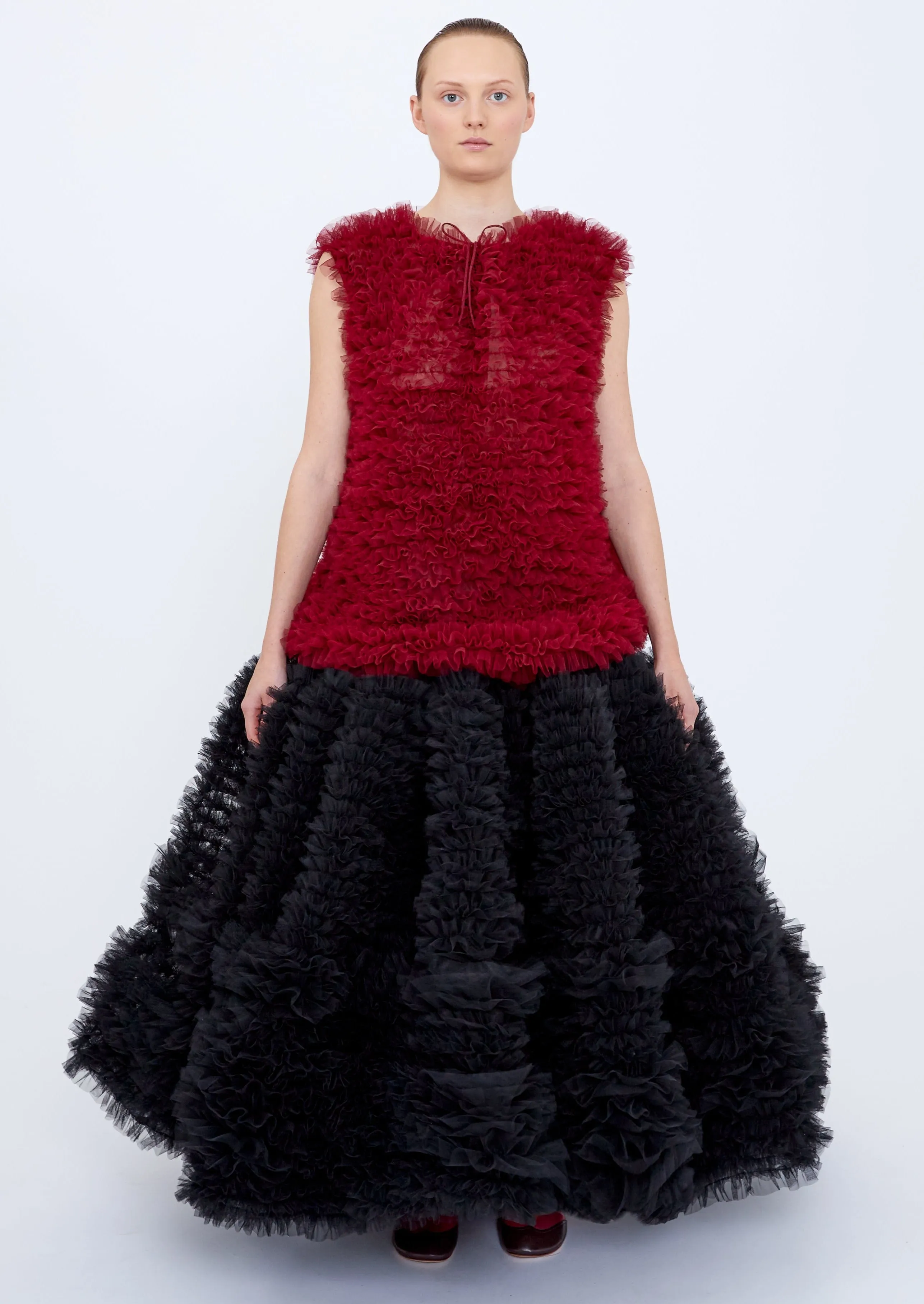 Perry Dress Burgundy Black sold by MOLLY GODDARD product image thumbnail 2