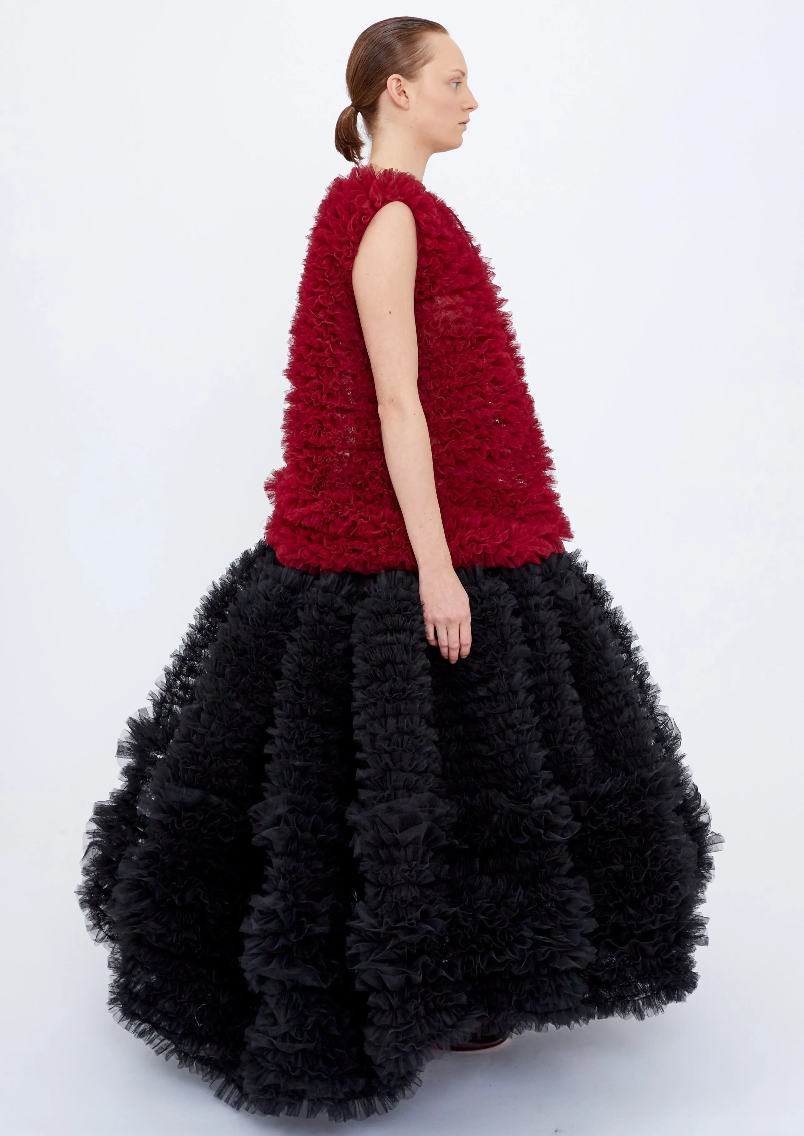 Perry Dress Burgundy Black sold by MOLLY GODDARD product image thumbnail 3