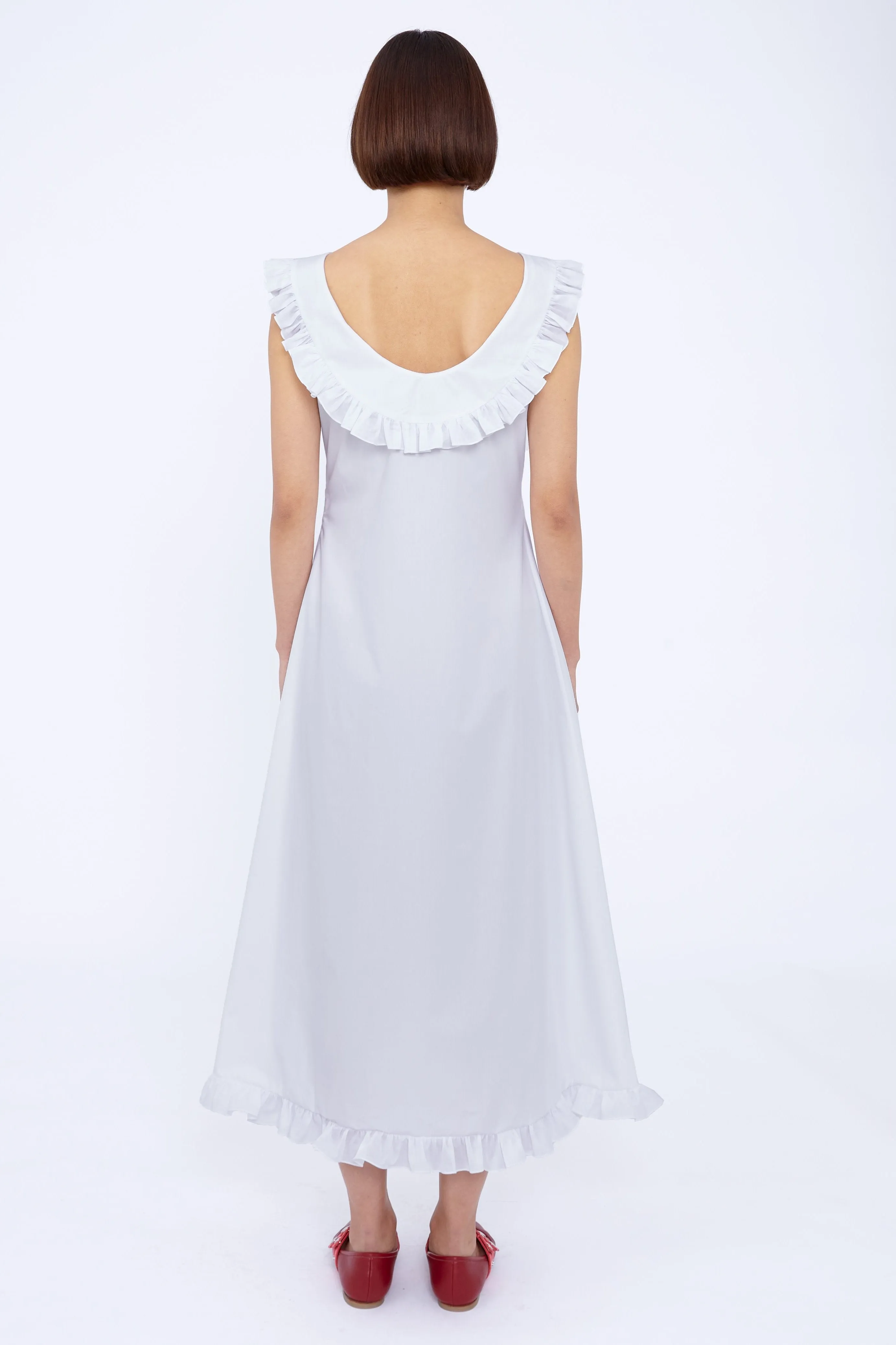 Laura Dress White sold by MOLLY GODDARD product image thumbnail 4