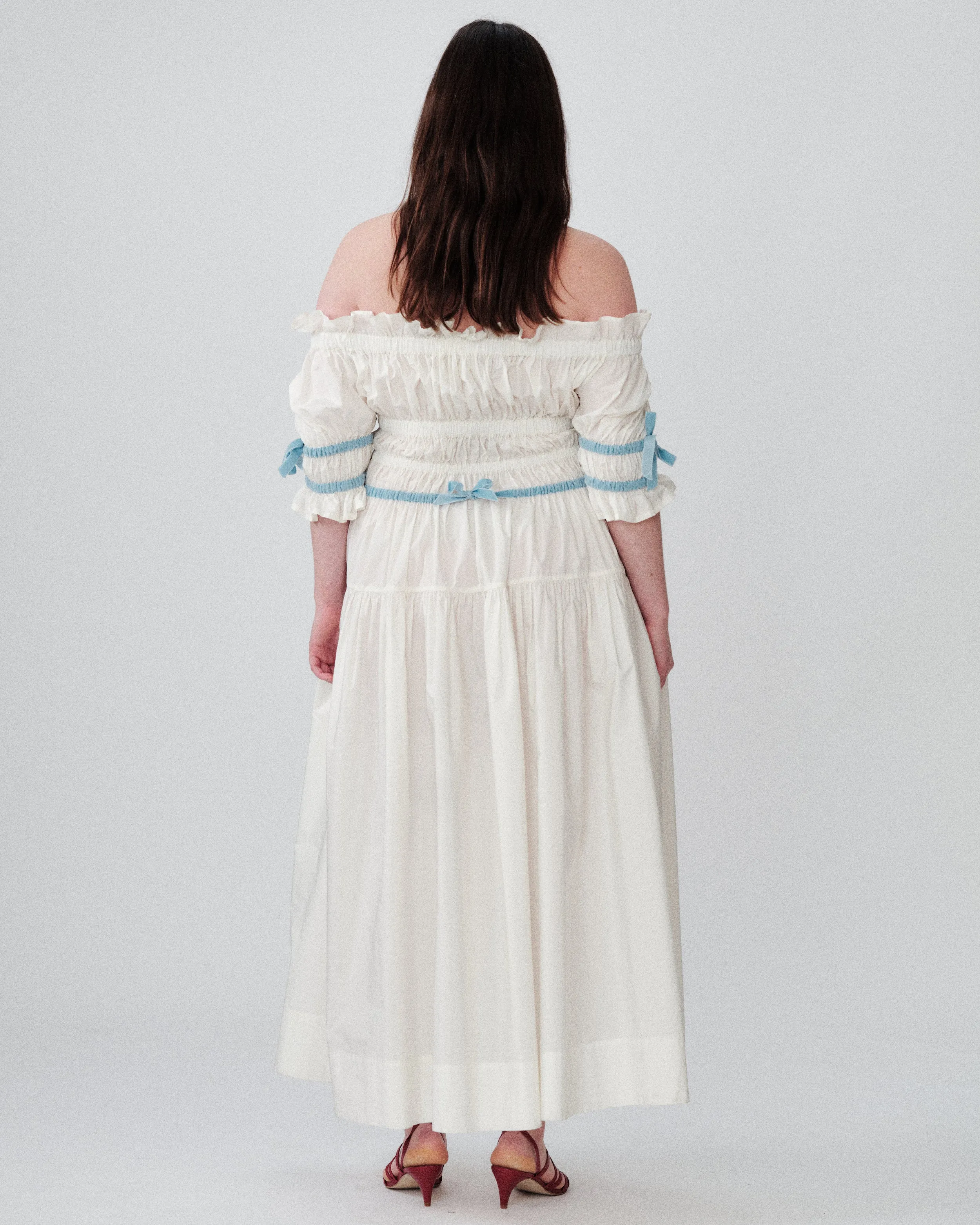 Matilda Dress Ivory Blue sold by MOLLY GODDARD product image thumbnail 2