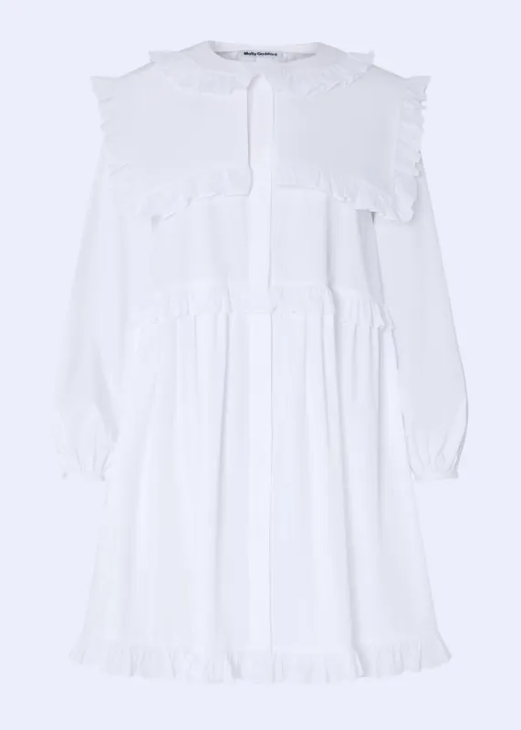 Lizzie Dress White sold by MOLLY GODDARD