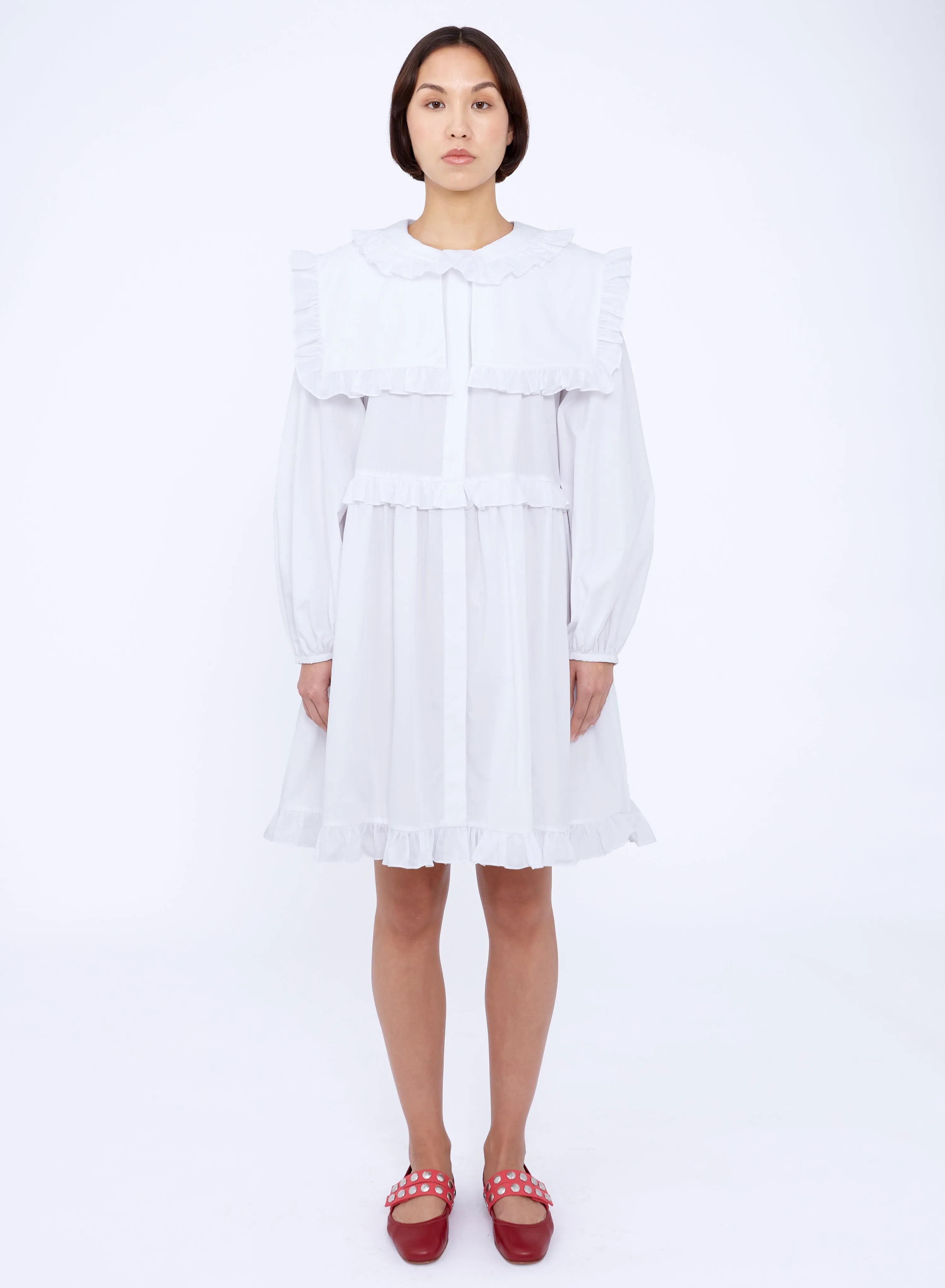 Lizzie Dress White sold by MOLLY GODDARD product image thumbnail 4
