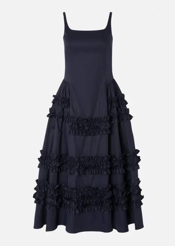 Ruby Dress Navy sold by MOLLY GODDARD