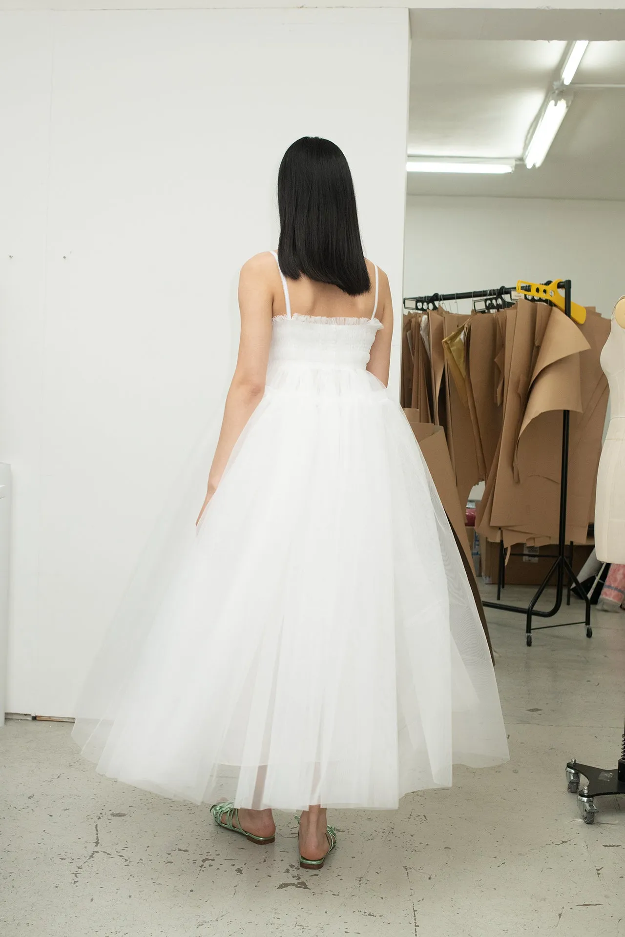 Stratus Dress Ivory sold by MOLLY GODDARD product image thumbnail 2