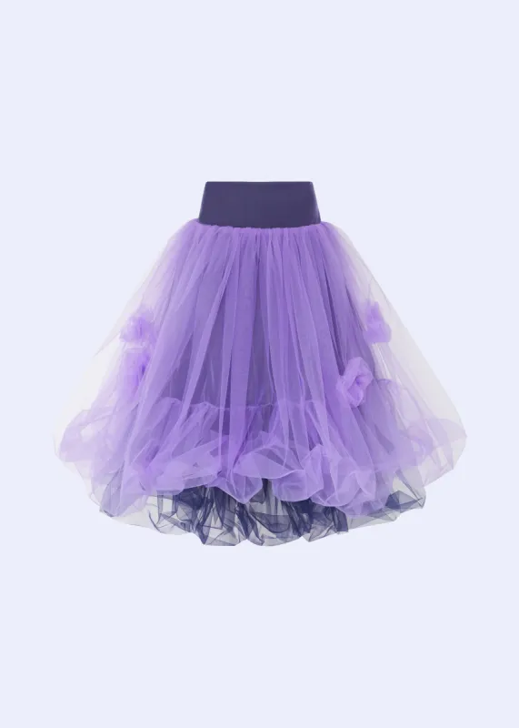 Jess Skirt Navy Purple sold by MOLLY GODDARD