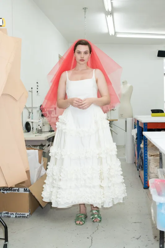 Saturnia Dress Ivory sold by MOLLY GODDARD