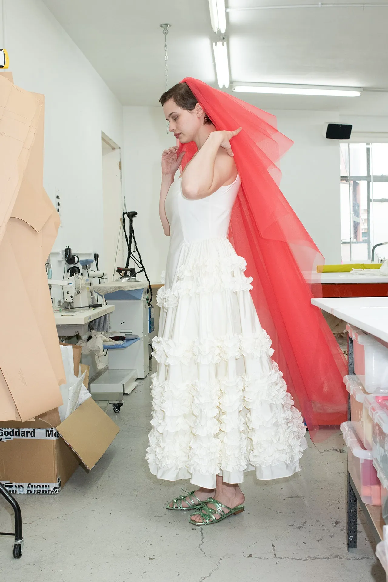 Saturnia Dress Ivory sold by MOLLY GODDARD product image thumbnail 2