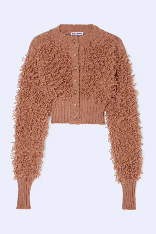 Monica Cardigan Biscuit sold by MOLLY GODDARD
