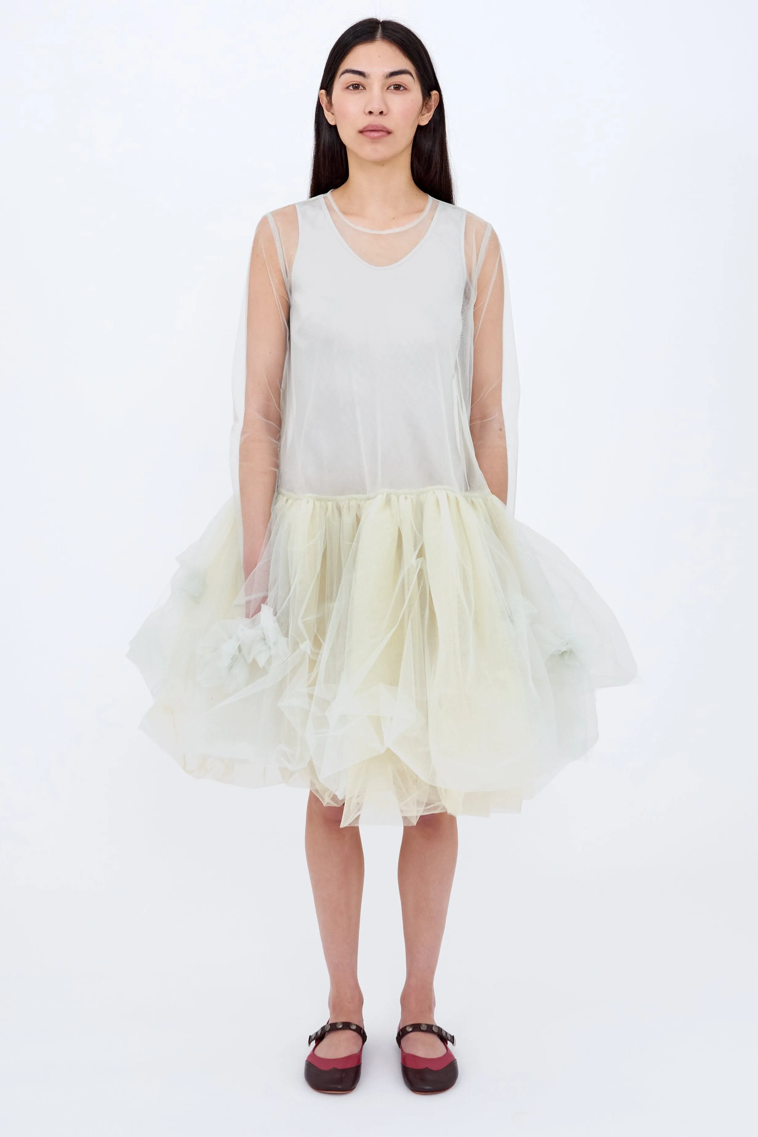 Raquel Dress Grey Cream sold by MOLLY GODDARD product image thumbnail 3