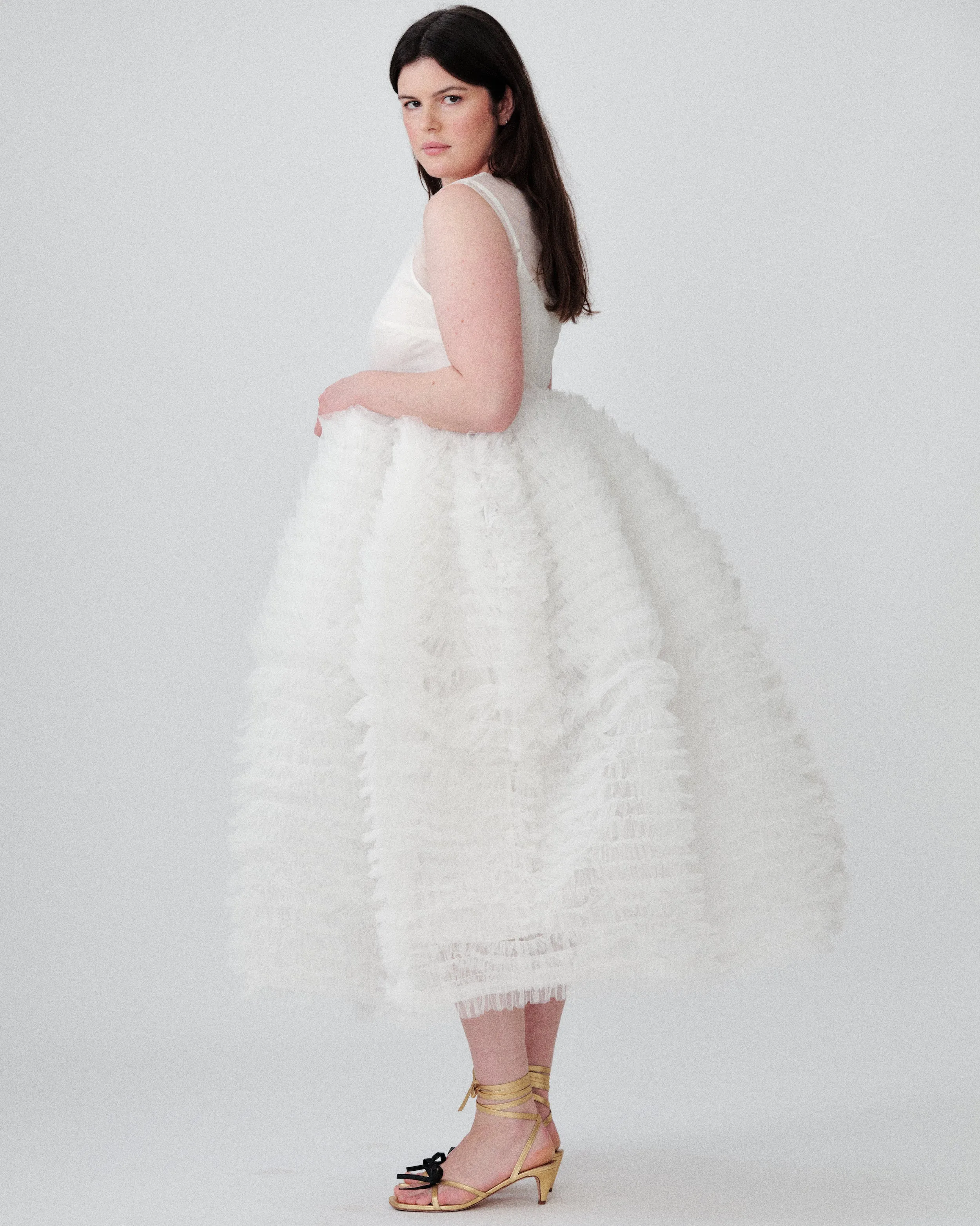 Nimbus Dress Ivory sold by MOLLY GODDARD product image thumbnail 3