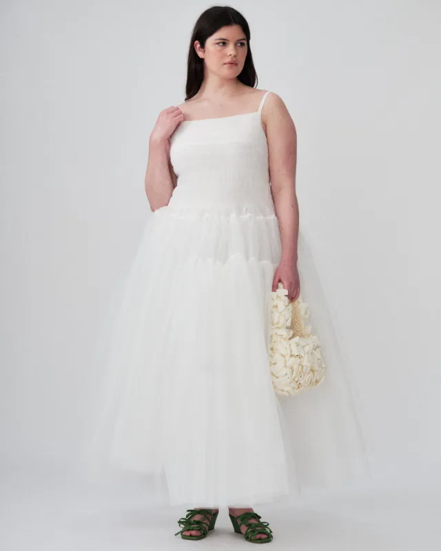 April Dress Ivory sold by MOLLY GODDARD