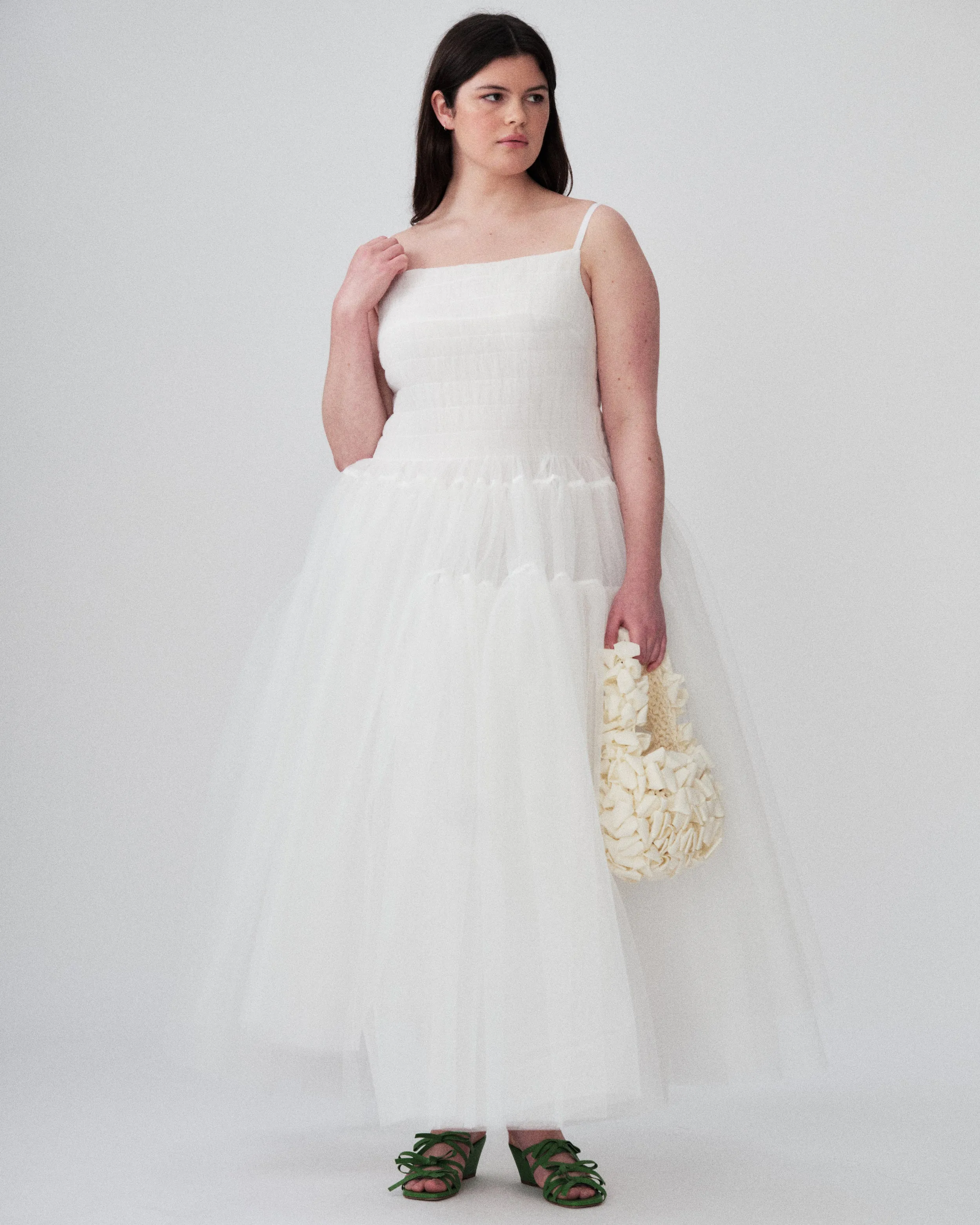 April Dress Ivory sold by MOLLY GODDARD