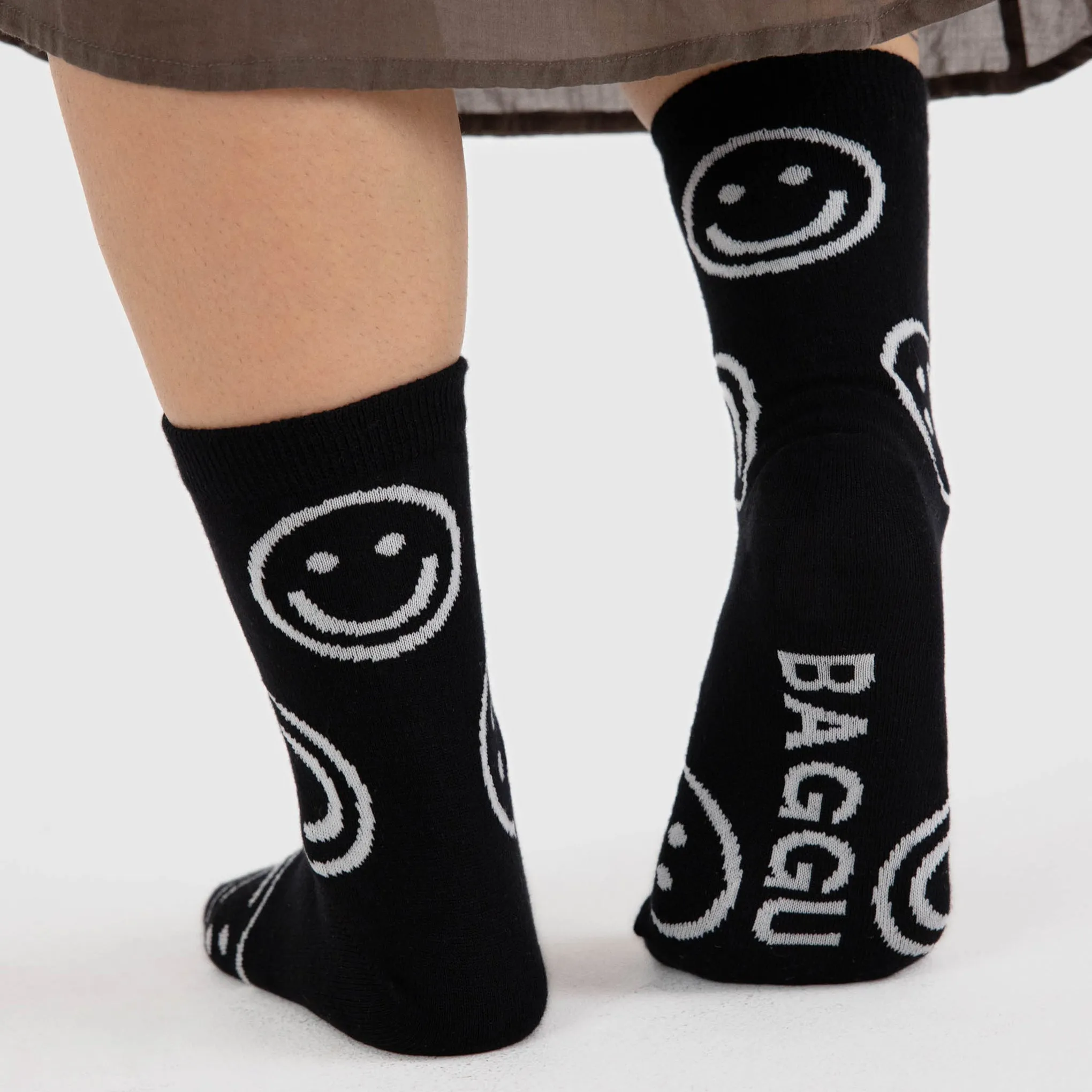 Baggu Crew Socks - Black Happy sold by Moma product image thumbnail 2