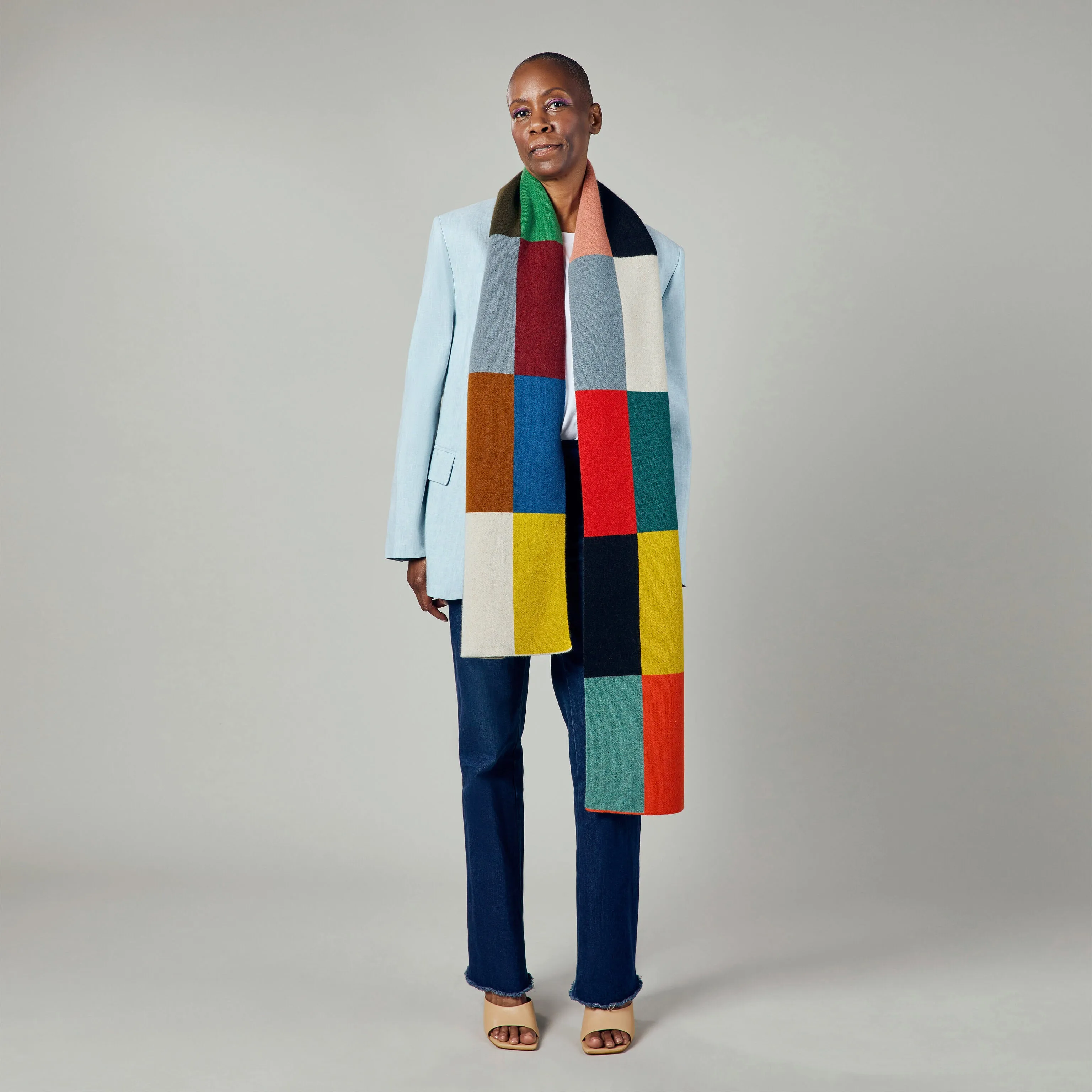 Jo Gordon Checkerboard Wool Scarf sold by Moma product image thumbnail 4