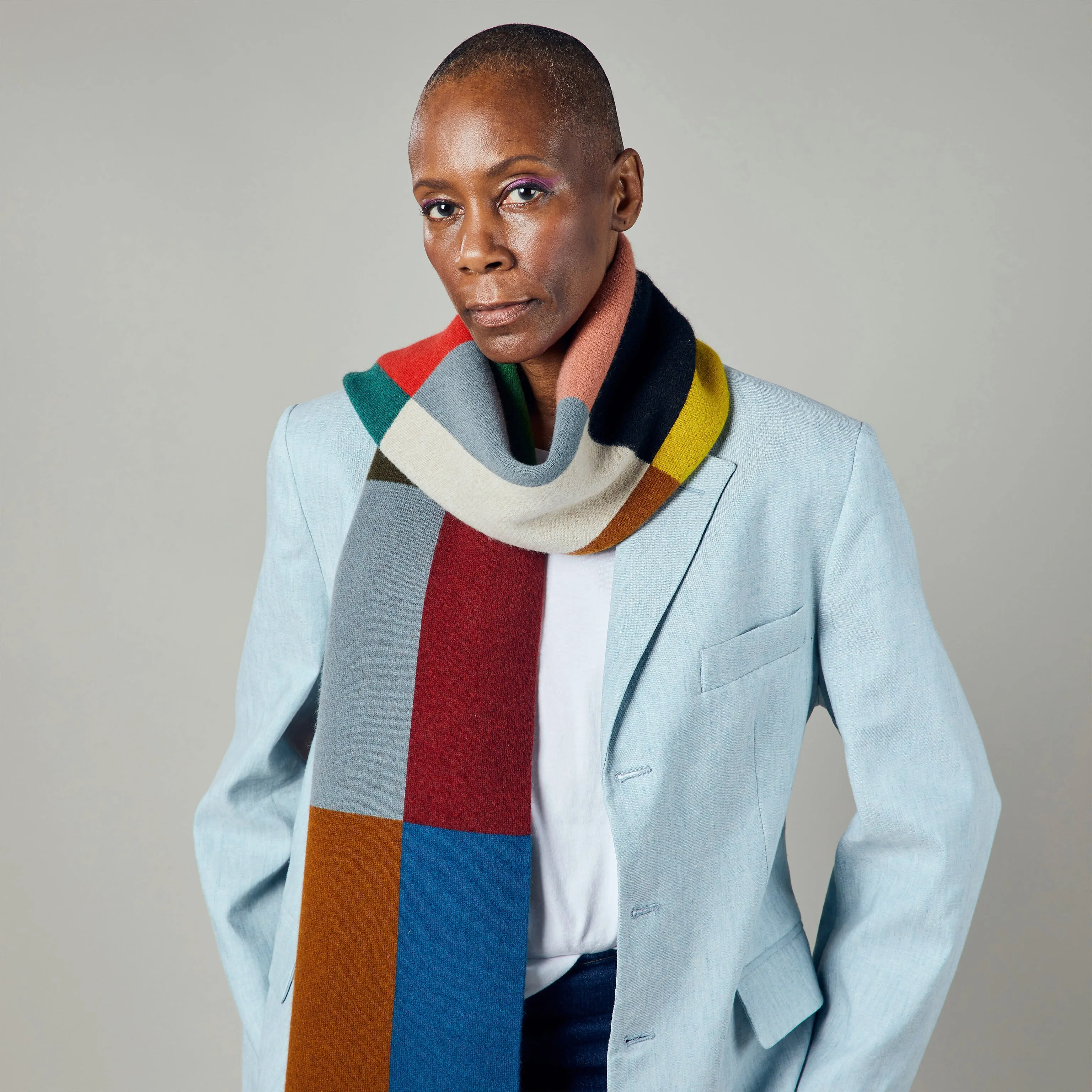 Jo Gordon Checkerboard Wool Scarf sold by Moma product image thumbnail 2