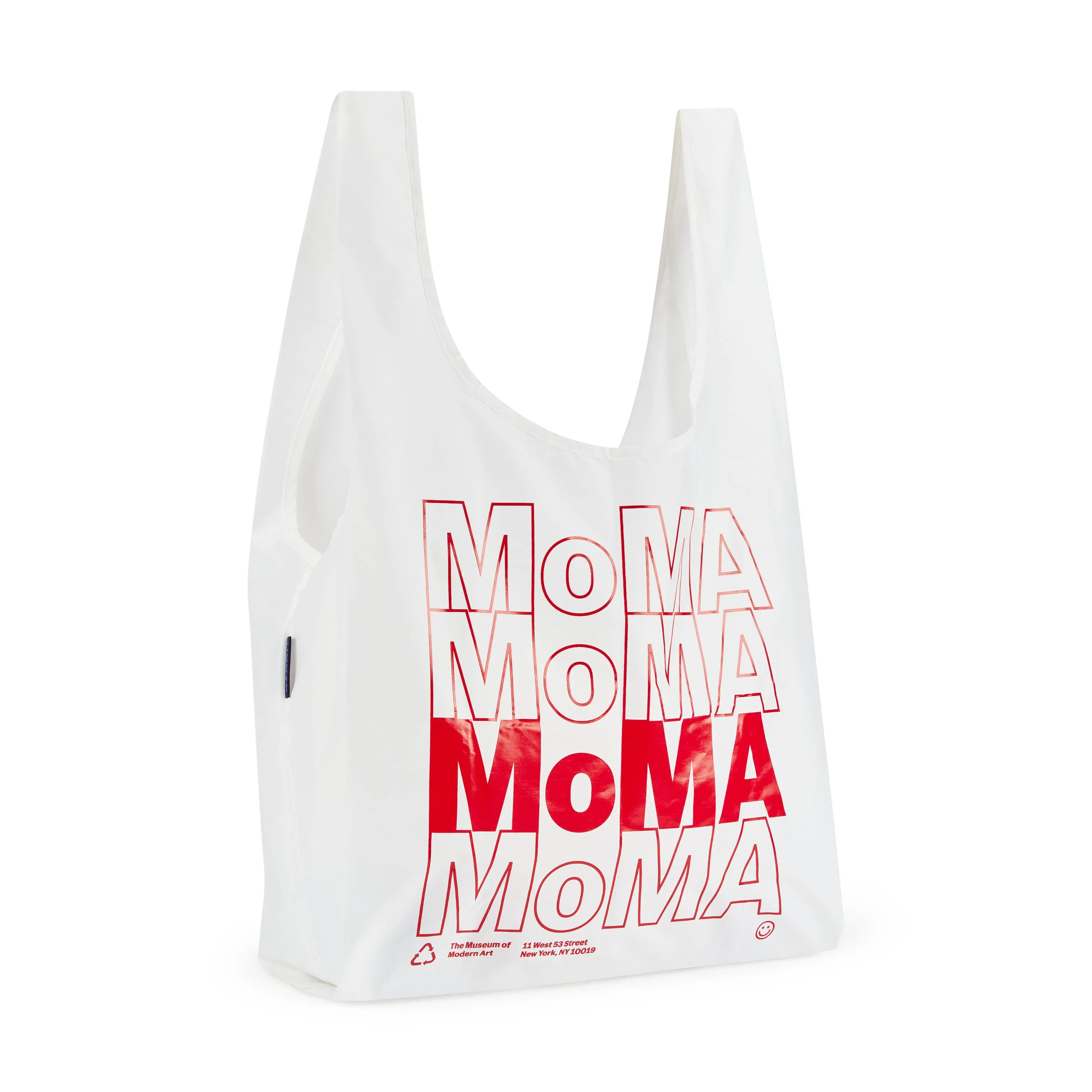 MoMA Baggu Recycled Nylon Standard Tote Bag - White sold by Moma product image thumbnail 3