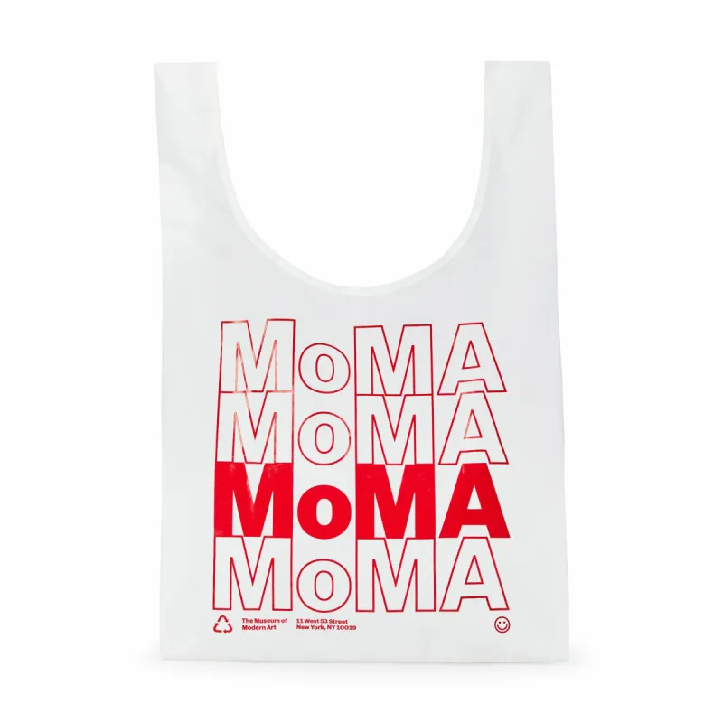 MoMA Baggu Recycled Nylon Tote Bag - White sold by Moma