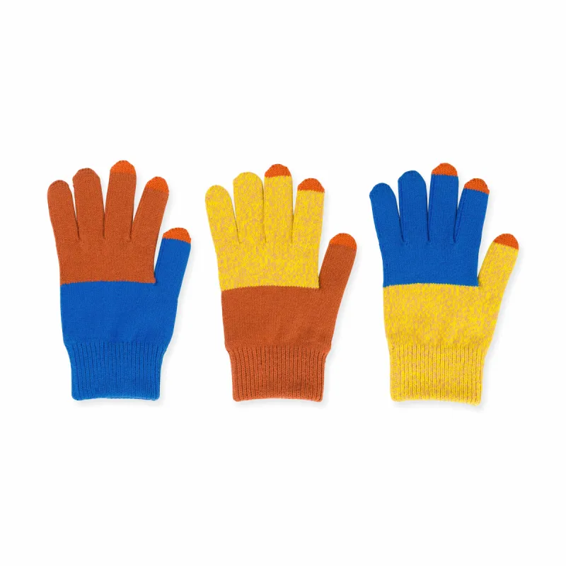 Pair & a Spare Colorblock Touchscreen Gloves - Rustic Cobalt sold by Moma