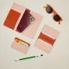 Primary Recycled Leather Passport Case - Rust/ Pink sold by Moma