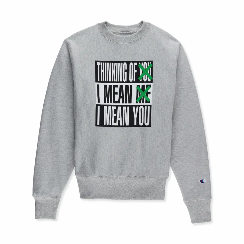 Barbara Kruger Champion Sweatshirt made by Moma