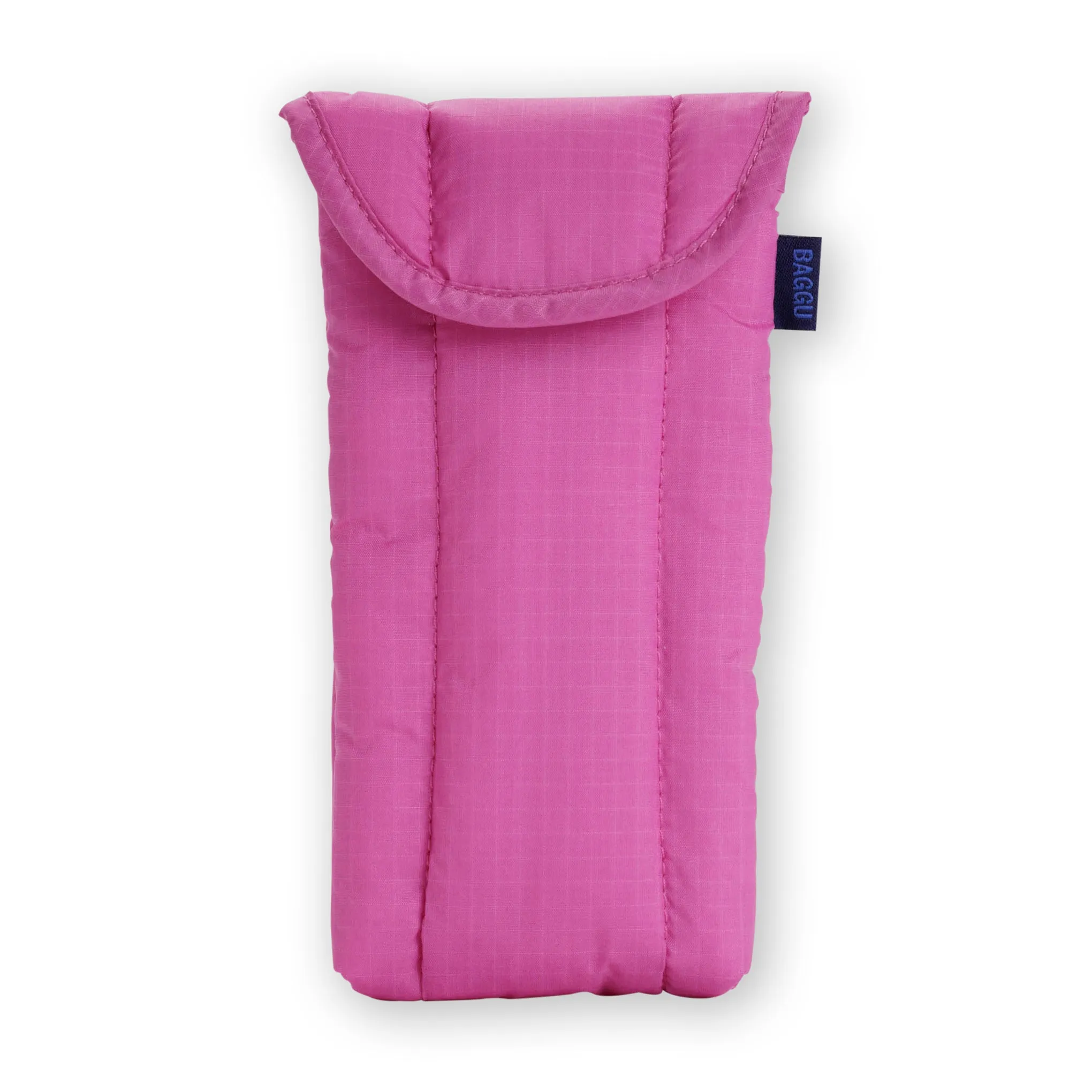 Baggu Puffy Recycled Nylon Eyeglasses Case - Extra Pink sold by Moma