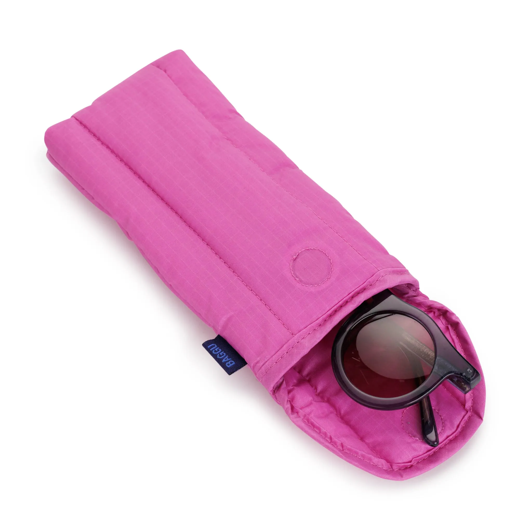 Baggu Puffy Recycled Nylon Eyeglasses Case - Extra Pink sold by Moma product image thumbnail 3