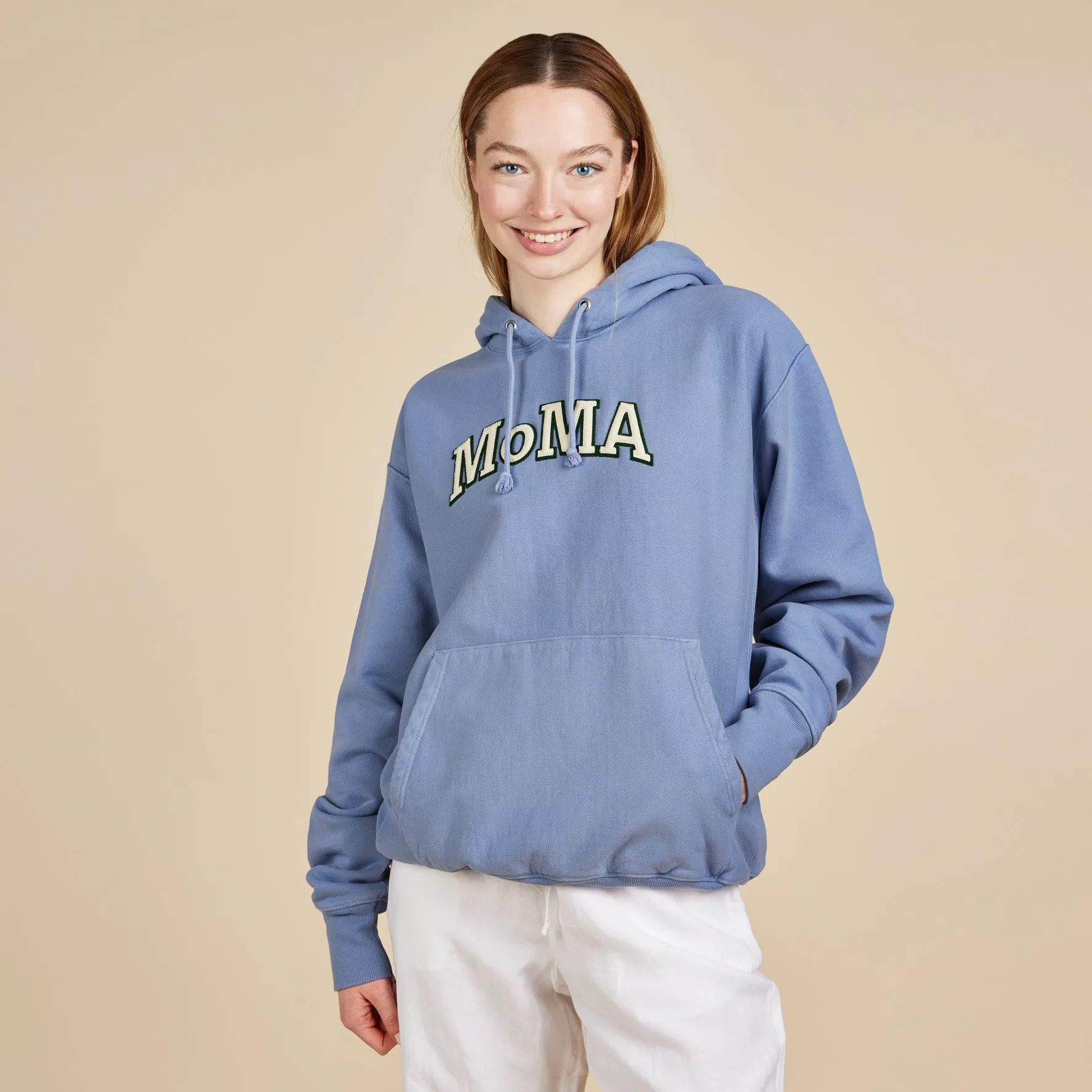 Champion Garment-Dyed Hoodie - MoMA Edition - Wildflower Pale Blue sold by Moma product image thumbnail 2
