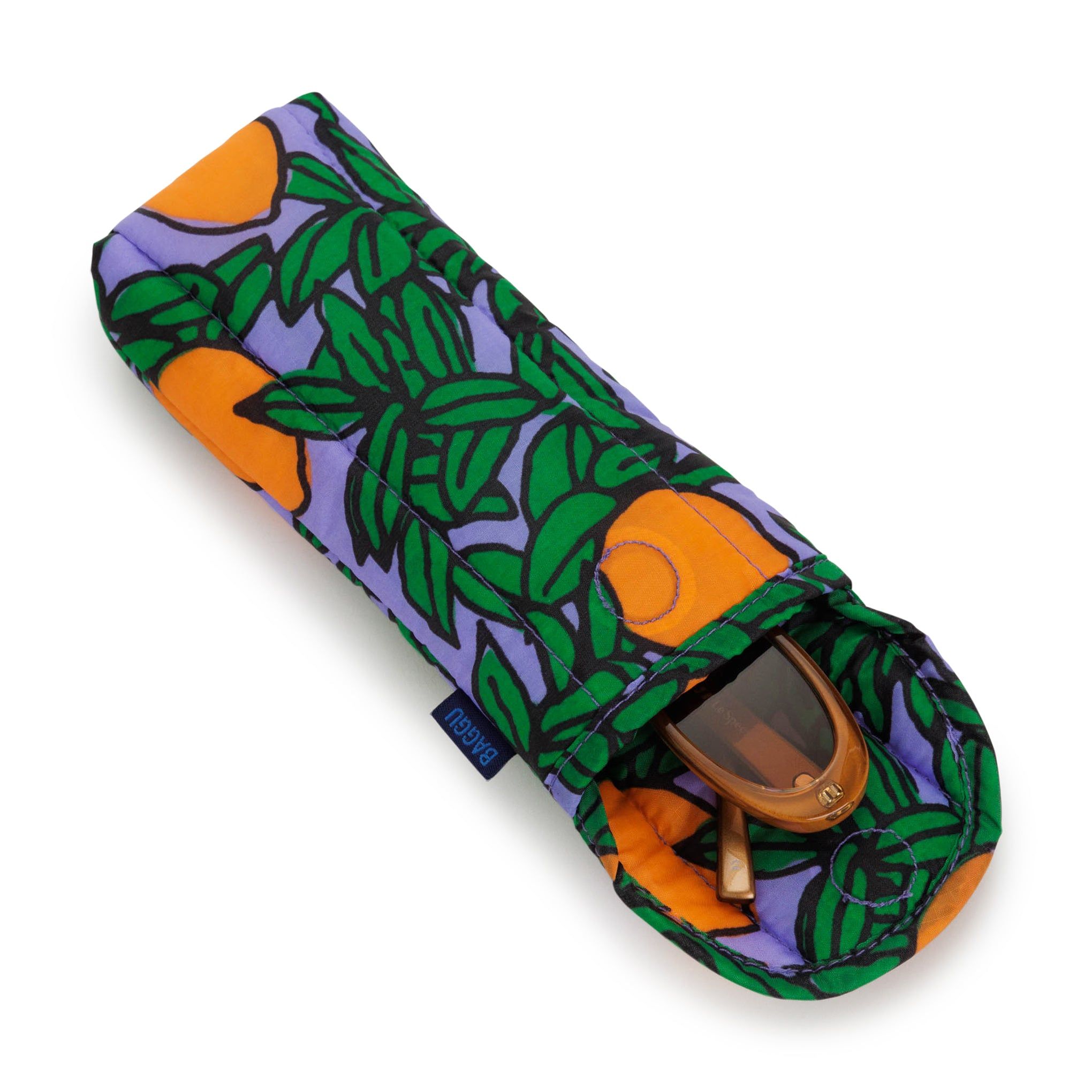 Baggu Puffy Recycled Nylon Eyeglasses Case - Orange Tree Periwinkle sold by Moma product image thumbnail 2