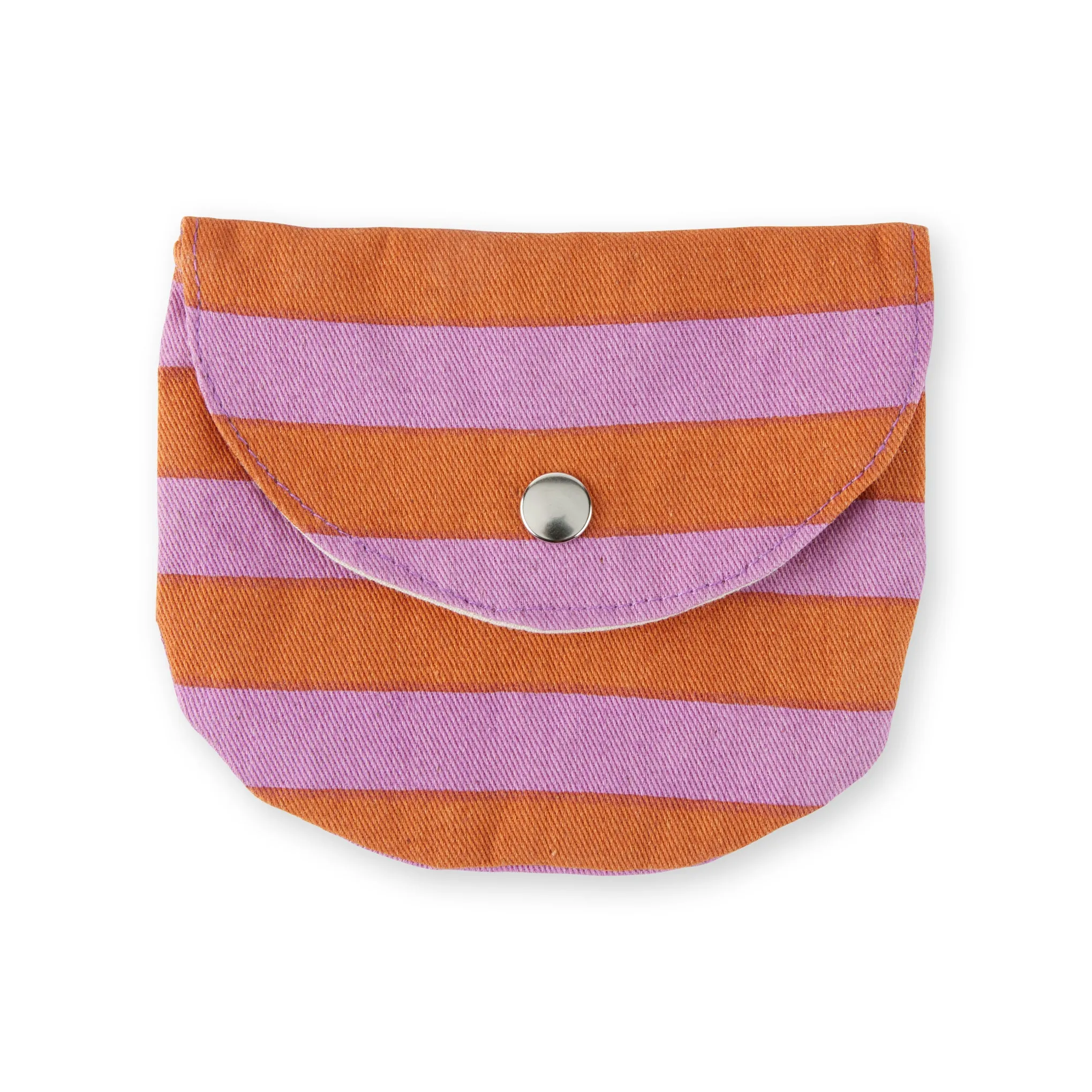 Randa Striped Cotton Purse - Lilac/ Orange sold by Moma