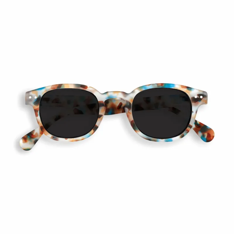 IZIPIZI Rounded-Edge Square Sunglasses #C - Blue Tortoise sold by Moma