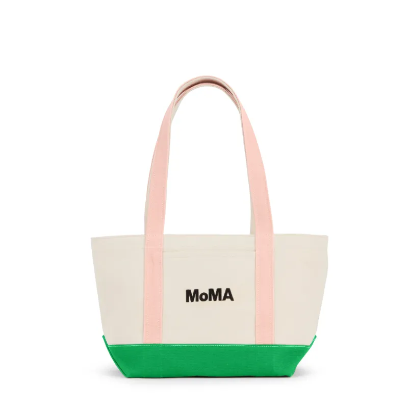 MoMA Baggu Heavyweight Canvas Tote - Pink/ Green sold by Moma