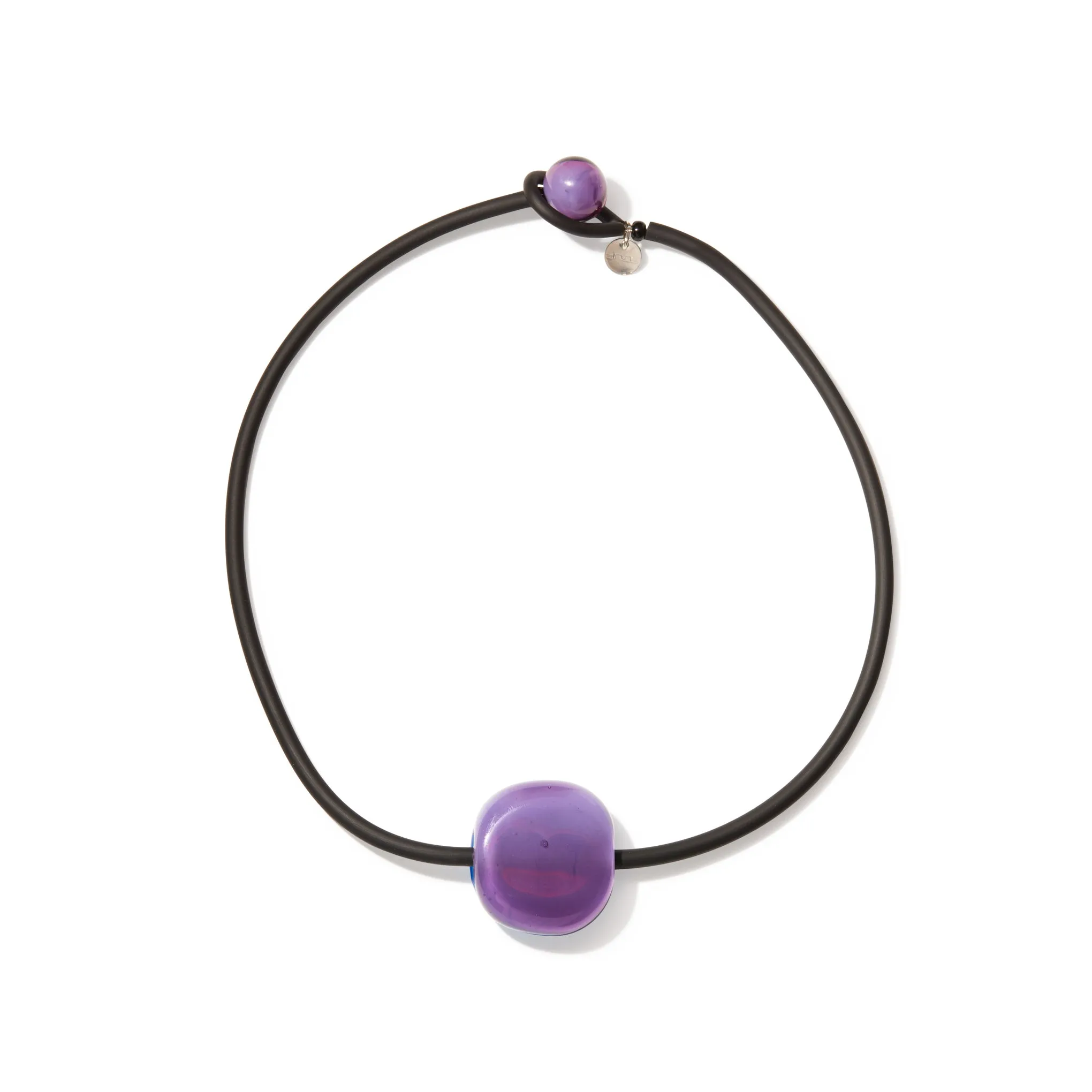 Bonbon Glass Necklace - Purple/ Turquoise sold by Moma