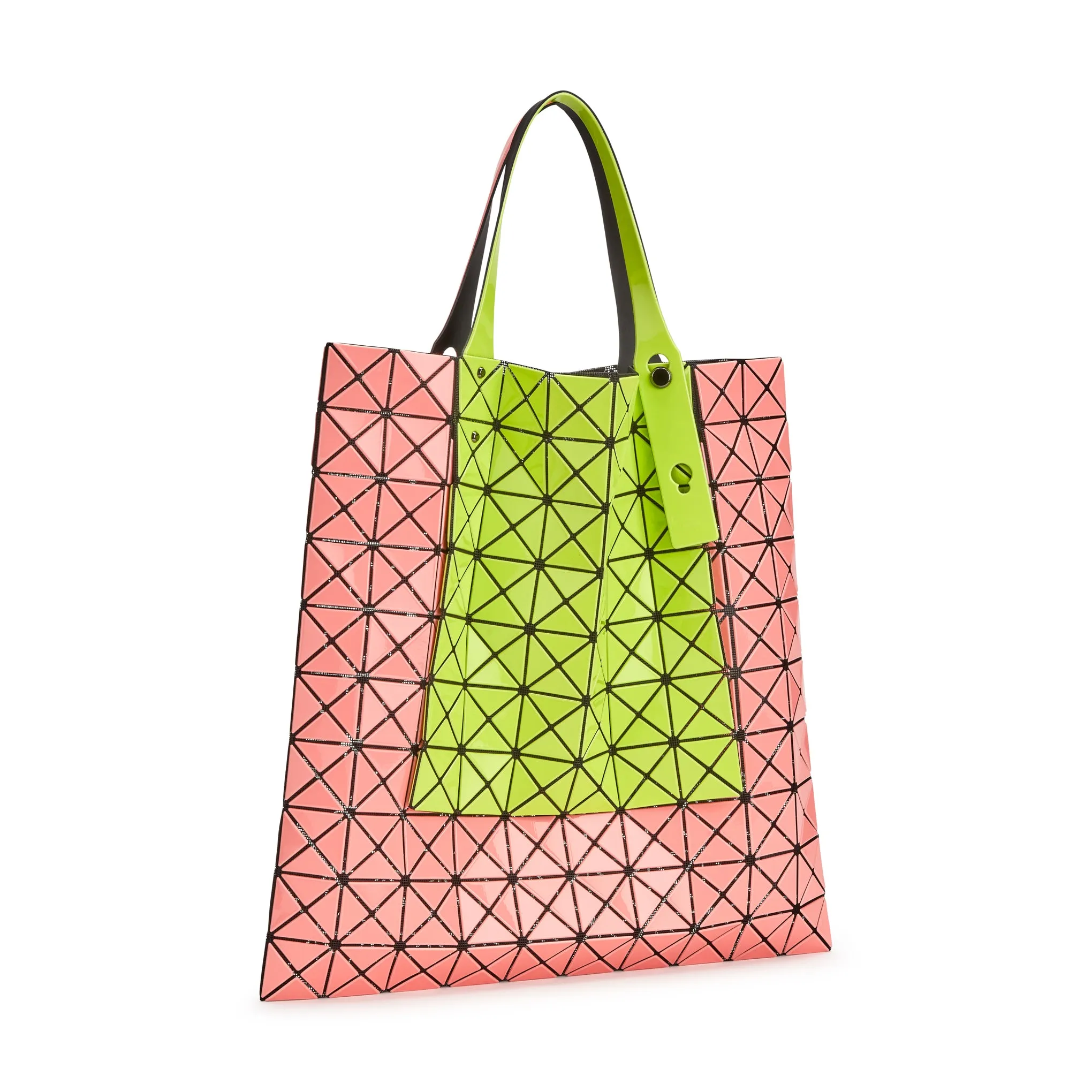 BAO BAO ISSEY MIYAKE Prism Kangaroo Tote Bag - Lime/ Coral Pink sold by Moma product image thumbnail 3