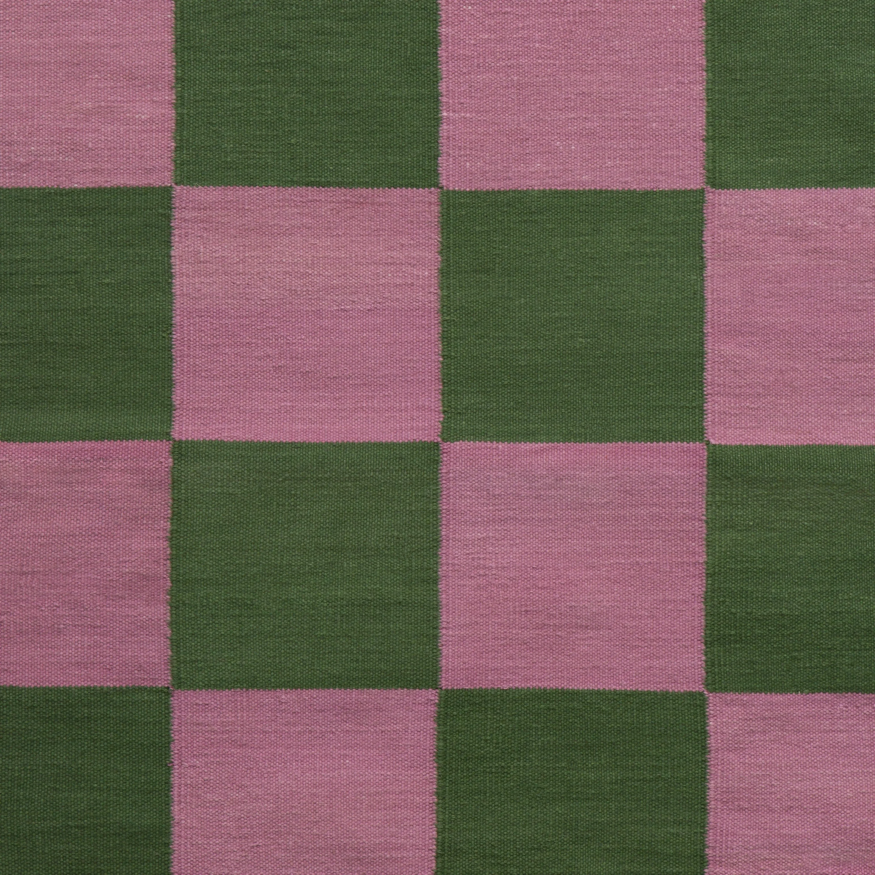 Maharam Alexander Girard Cotton Check Rug - Emerald/ Pink sold by Moma product image thumbnail 3