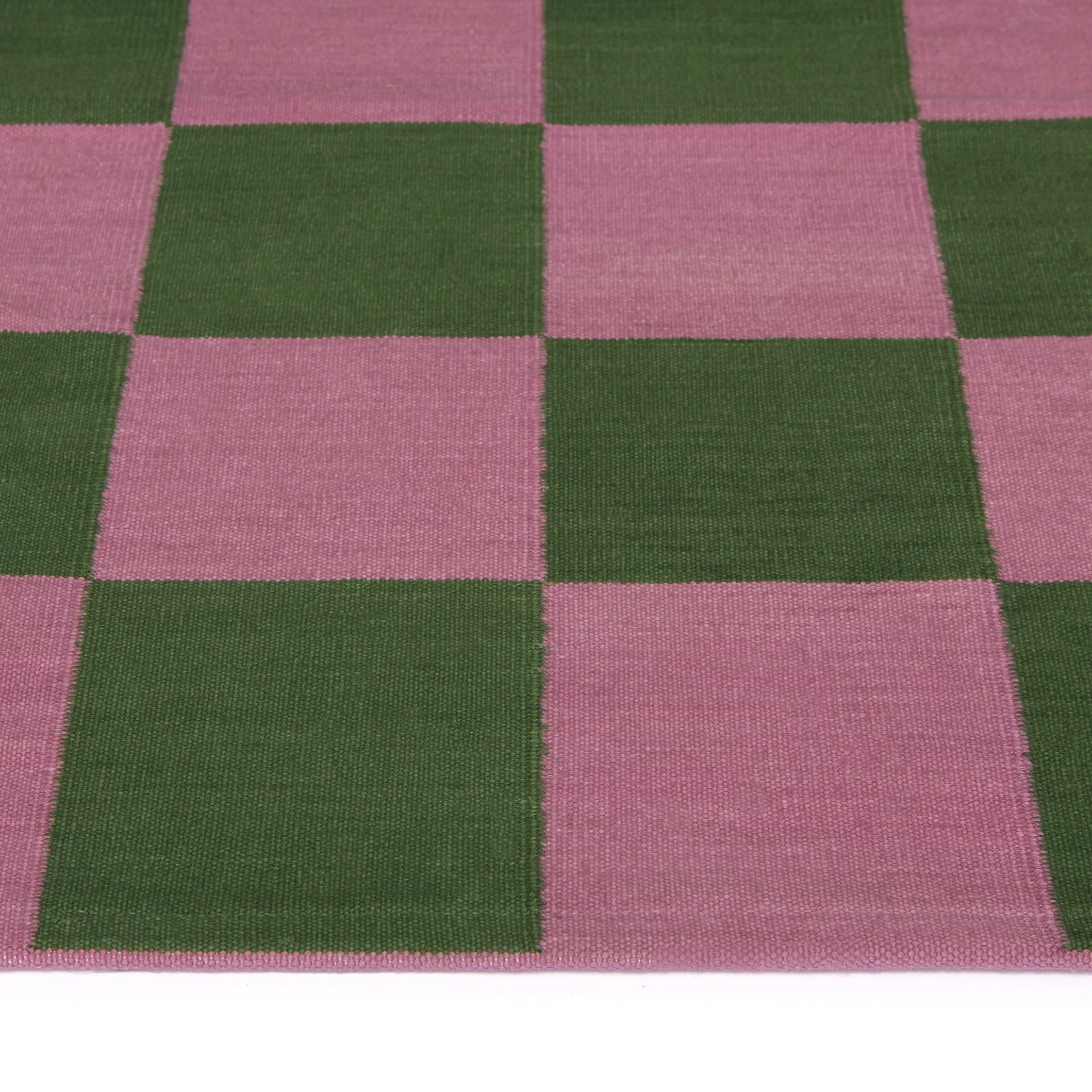 Maharam Alexander Girard Cotton Check Rug - Emerald/ Pink sold by Moma product image thumbnail 4