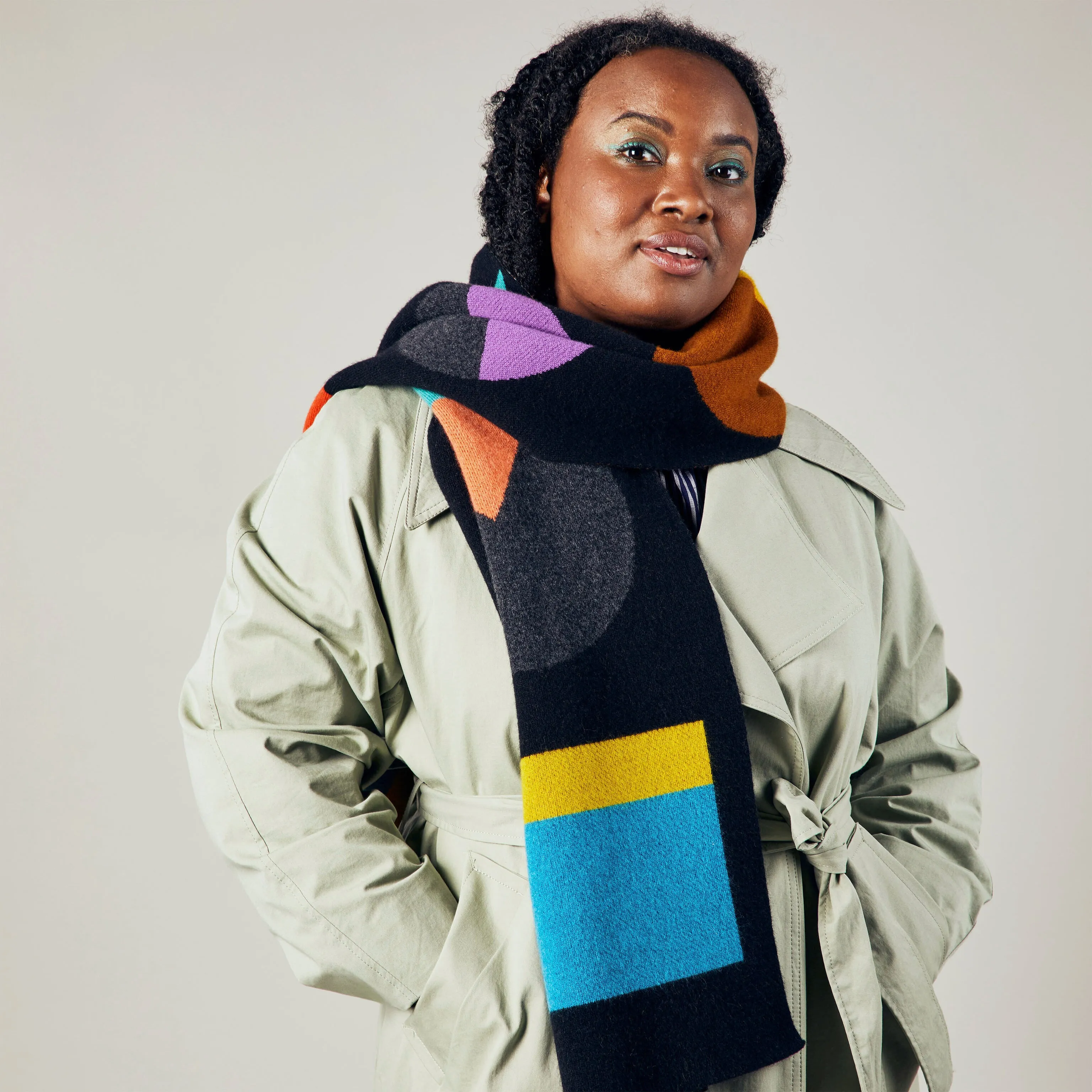 Jo Gordon Geometric Shapes Wool Scarf sold by Moma product image thumbnail 3