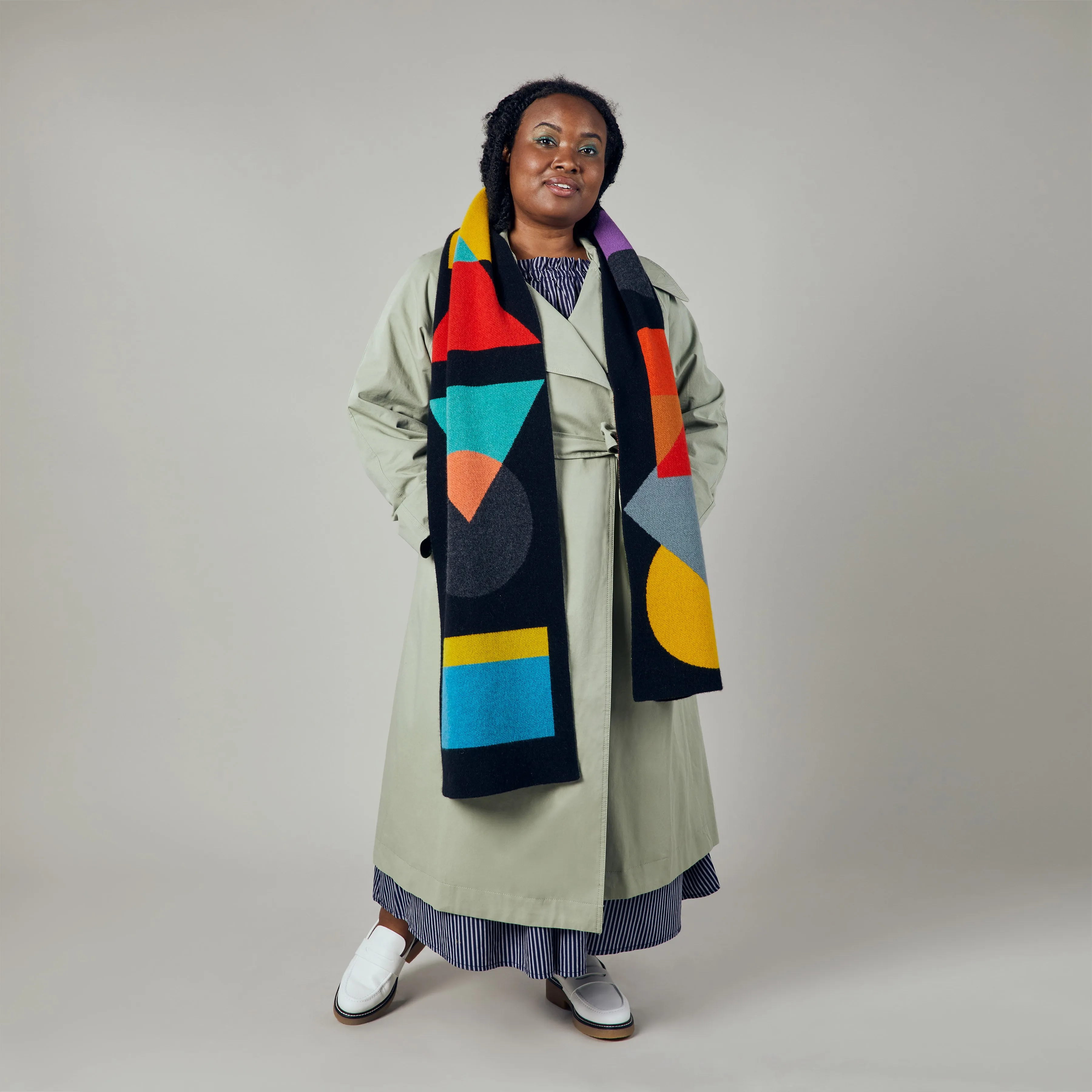 Jo Gordon Geometric Shapes Wool Scarf sold by Moma product image thumbnail 5