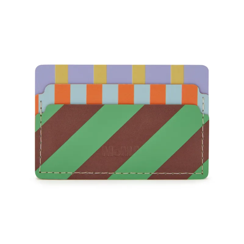 Dusen Dusen Recycled Leather Card Holder - Stripe made by Moma