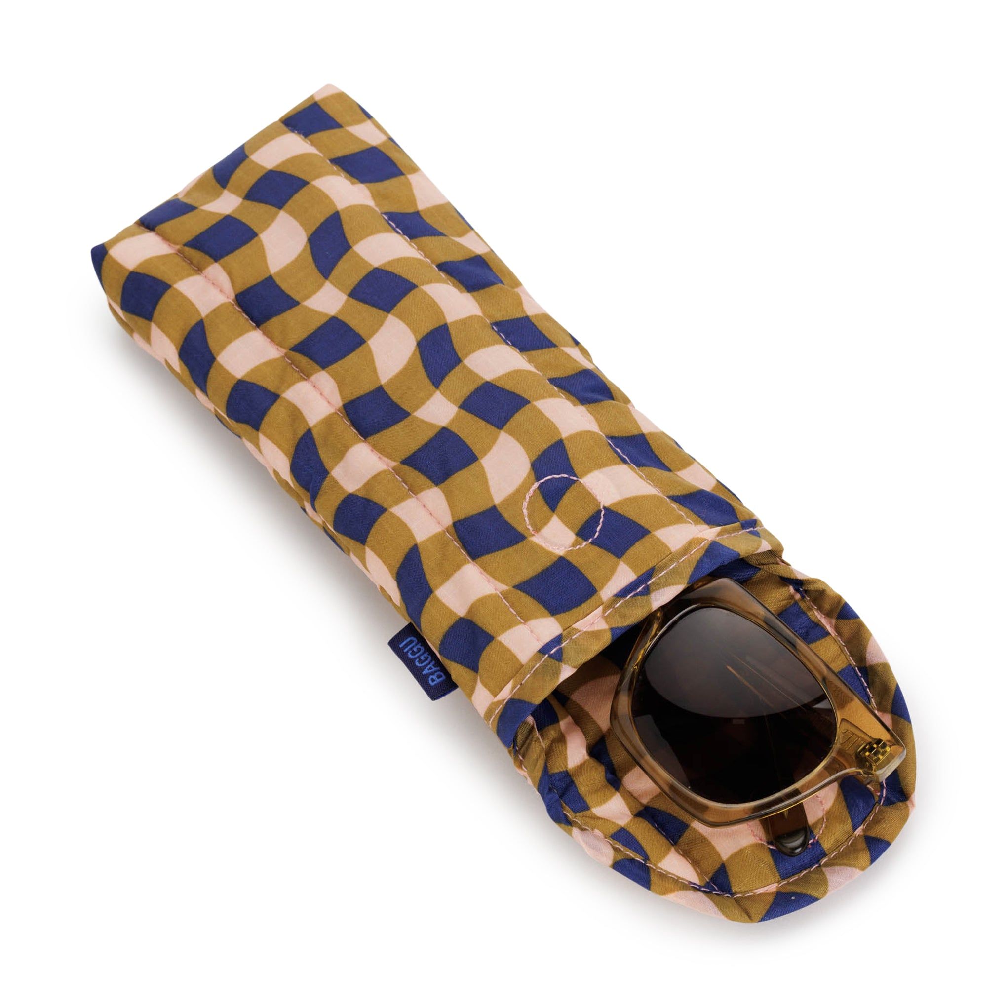 Baggu Puffy Recycled Nylon Eyeglasses Case - Wavy Gingham Peach sold by Moma product image thumbnail 3