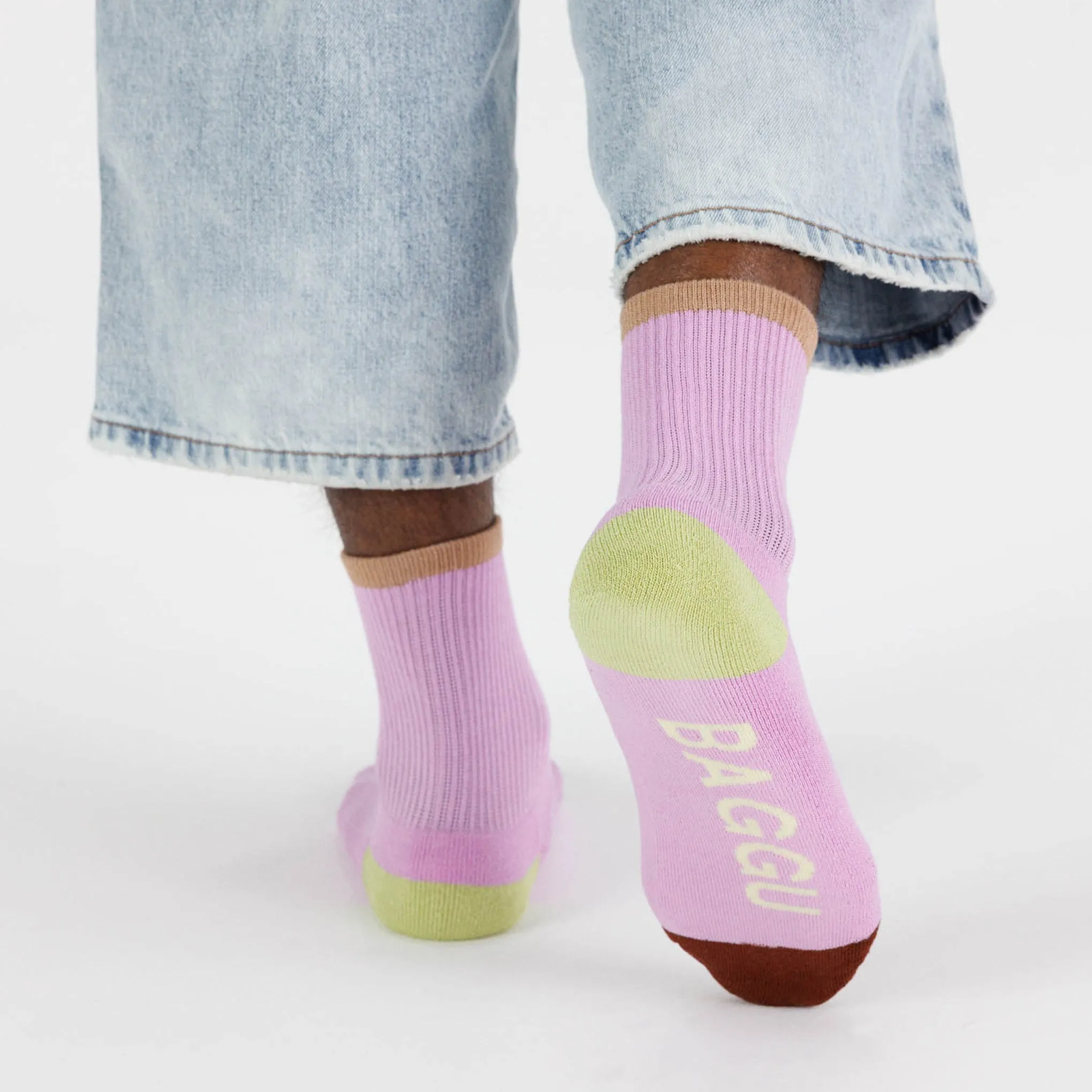Baggu Ribbed Socks - Peony Mix sold by Moma