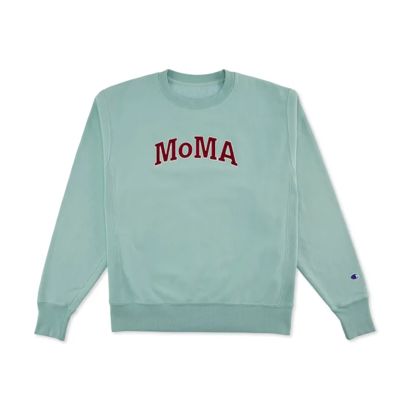 Champion Garment-Dyed Crewneck Sweatshirt - MoMA Edition - Nimbus Green sold by Moma